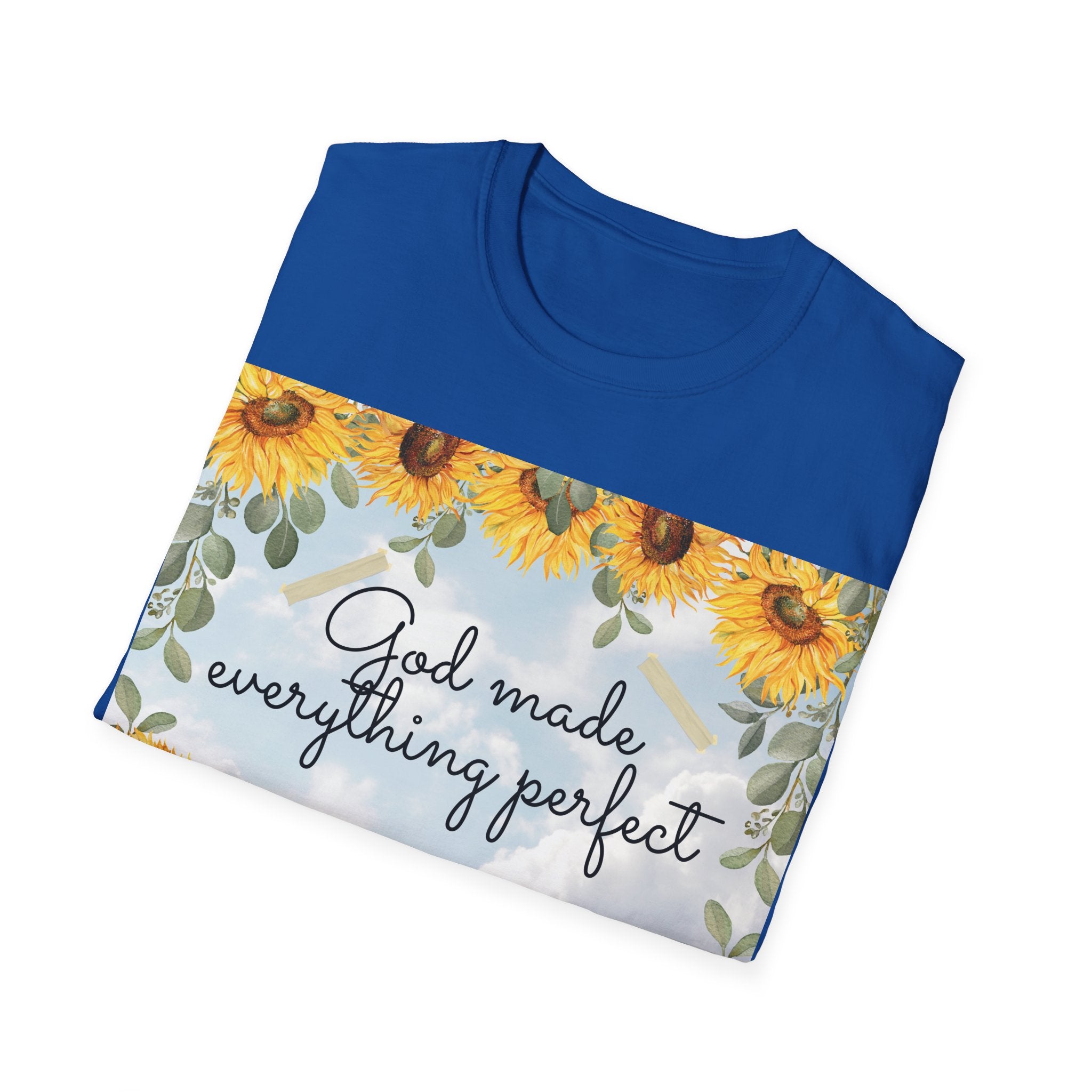 God Made Everything Perfect Sunflower T-Shirt, Inspirational Tee, Gift for Her, Positive Affirmation Apparel, Summer Style, [...]