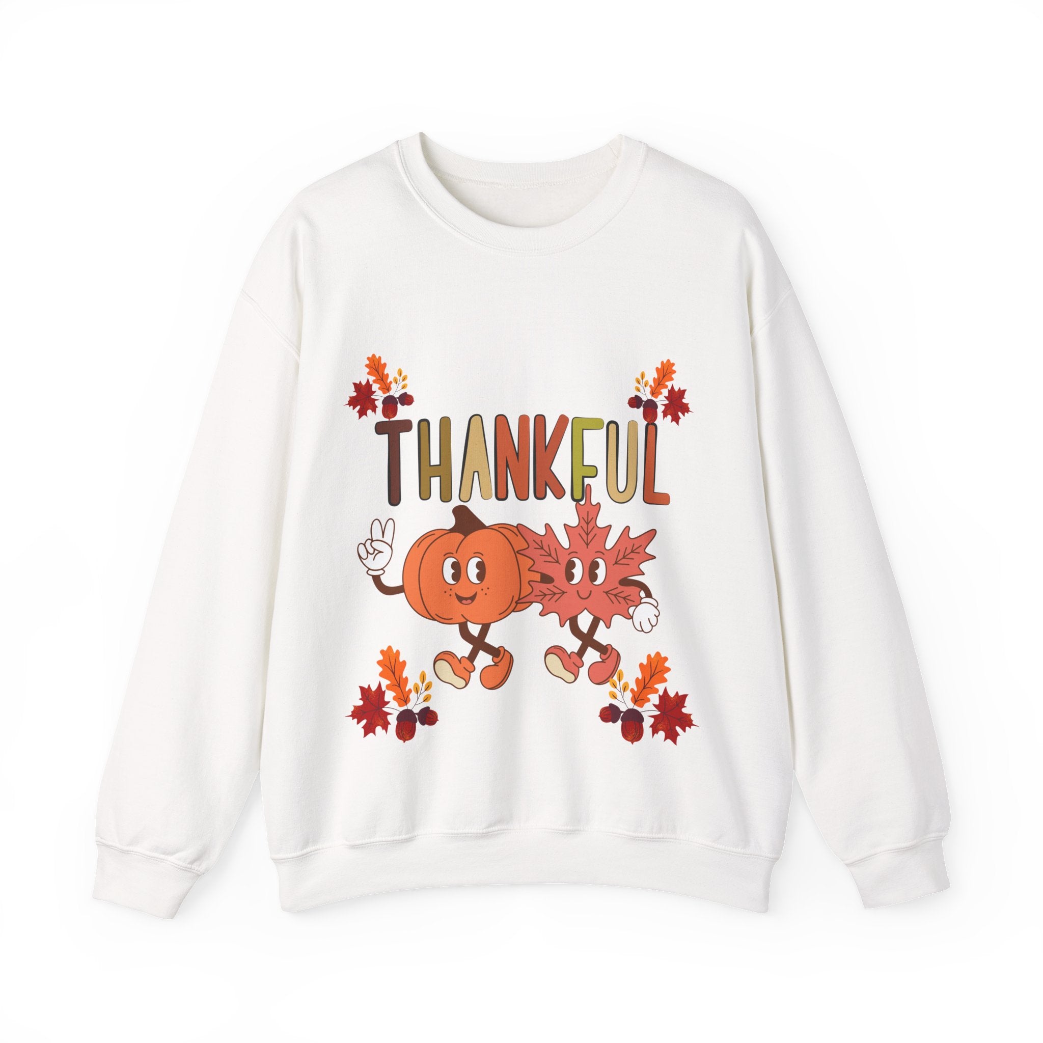 Thankful Autumn Crewneck Sweatshirt, Cozy Fall Sweater, Unisex Sweatshirt, Thanksgiving Gift, Cute Seasonal Apparel