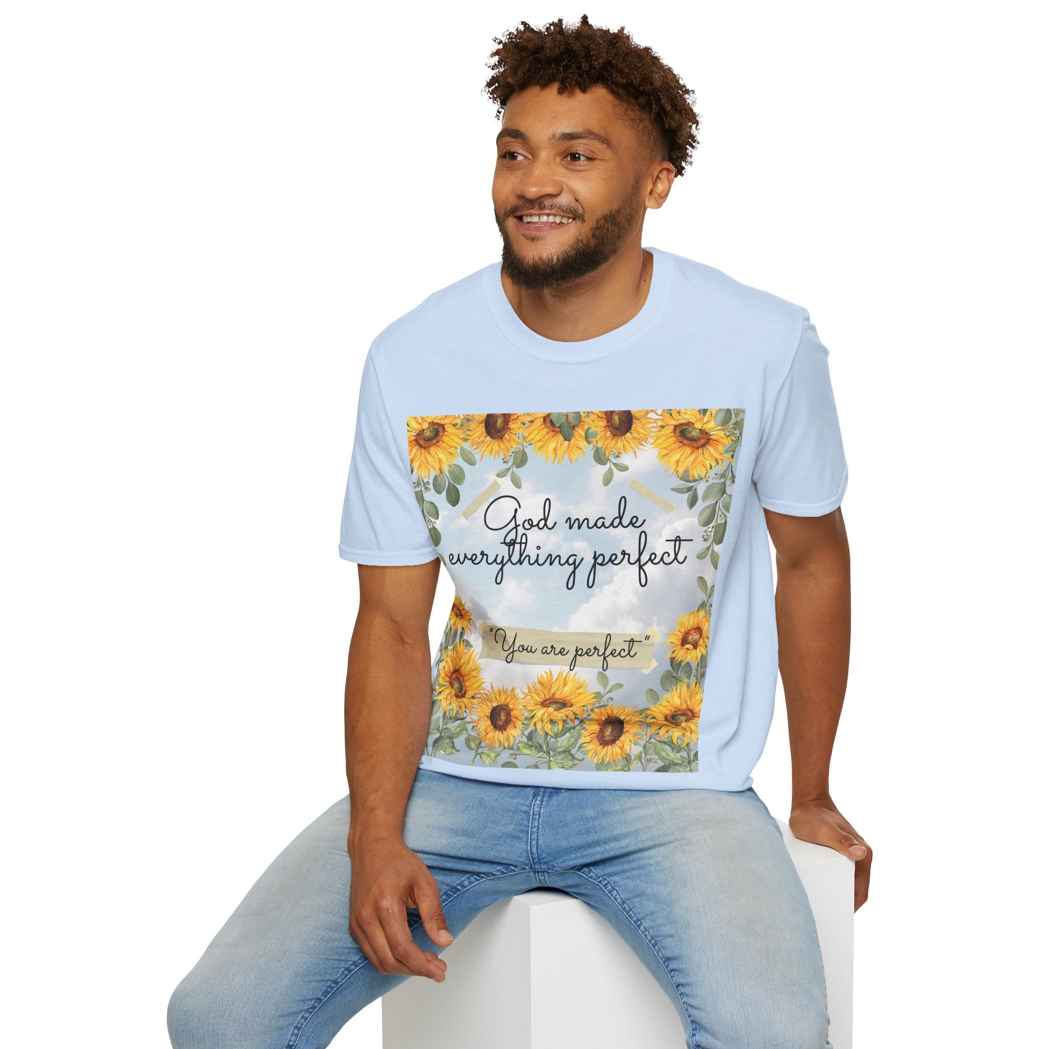 God Made Everything Perfect Sunflower T-Shirt, Inspirational Tee, Gift for Her, Positive Affirmation Apparel, Summer Style, [...]