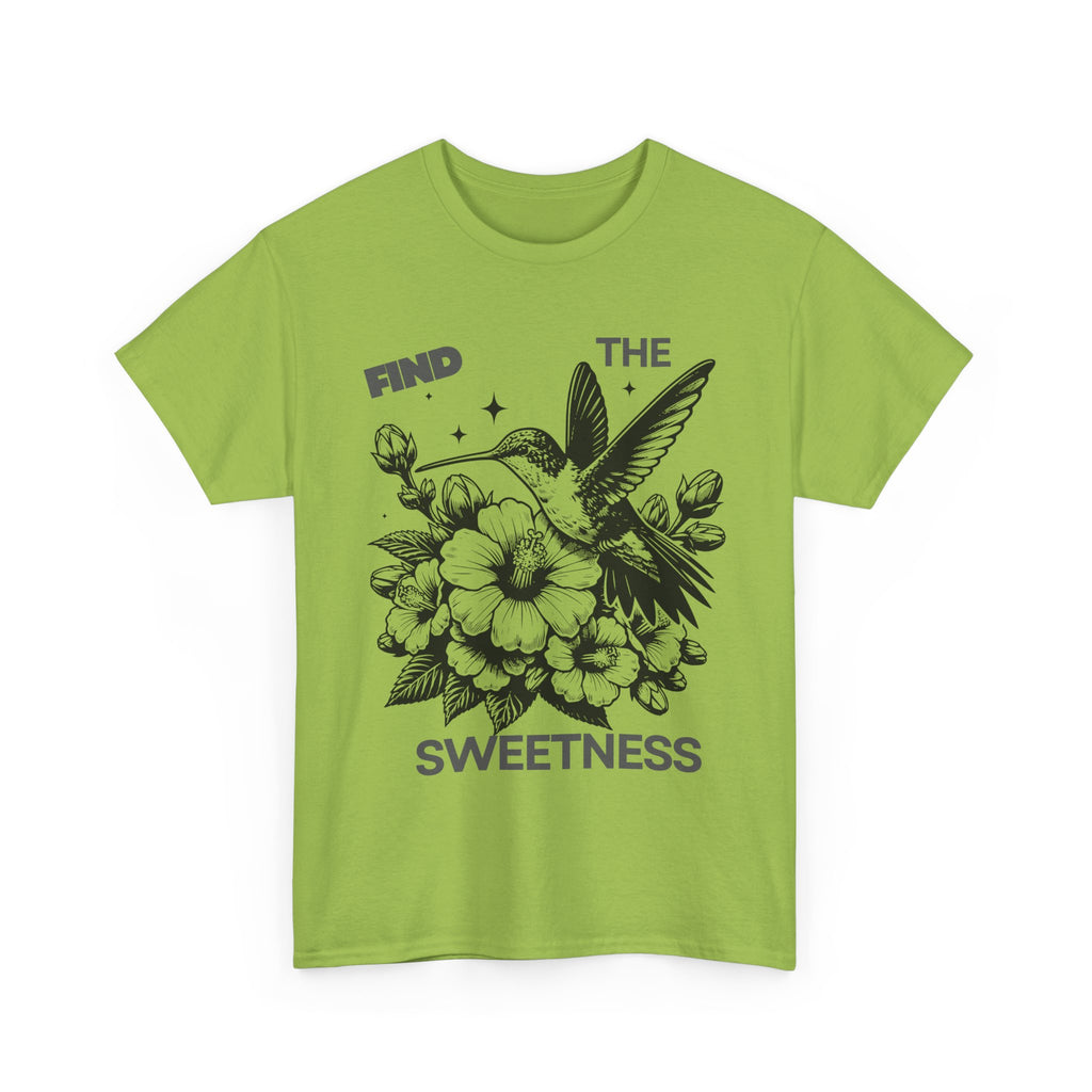 Find The Sweetness Tee — Floral Hummingbird Graphic T-Shirt