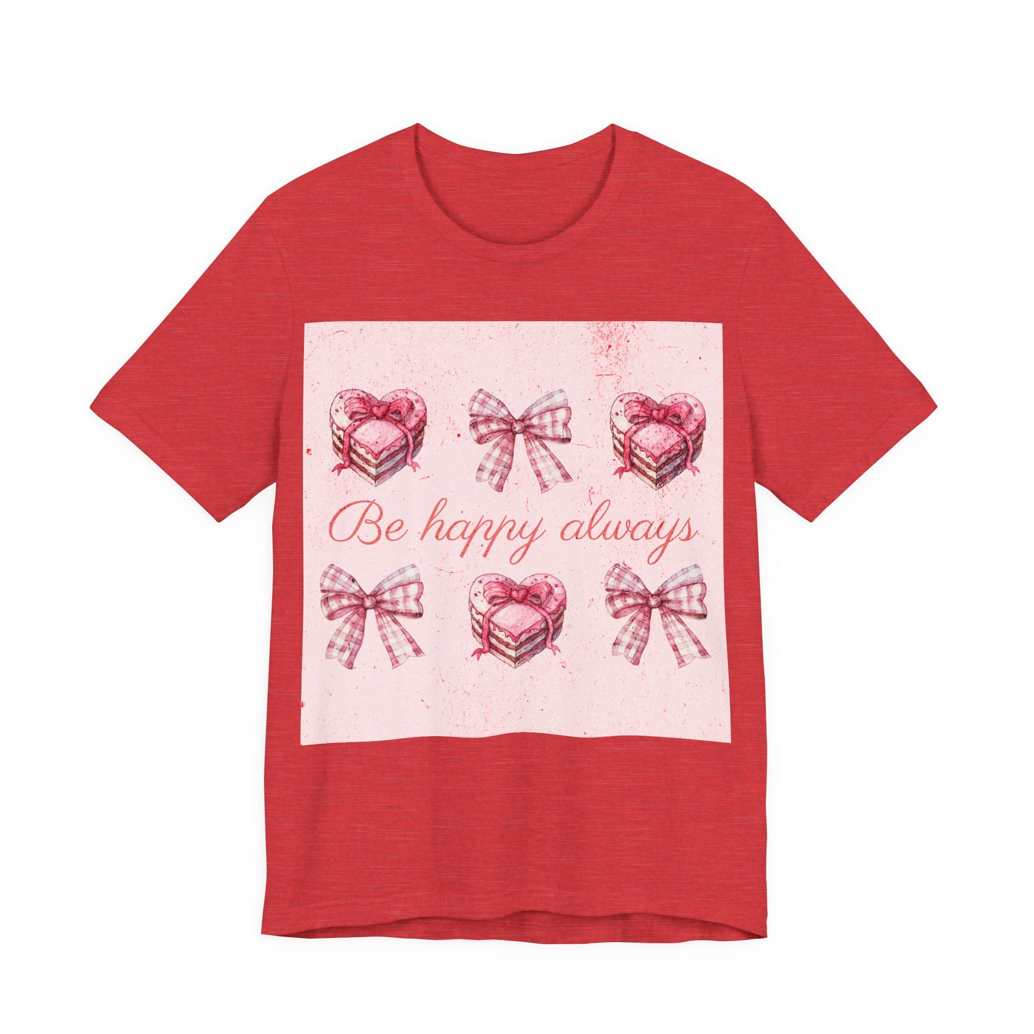 Happy Hearts Tee, Casual Gift T-Shirt, Positive Vibes Shirt, Birthday Outfit, Everyday Wear, Cheerful Top