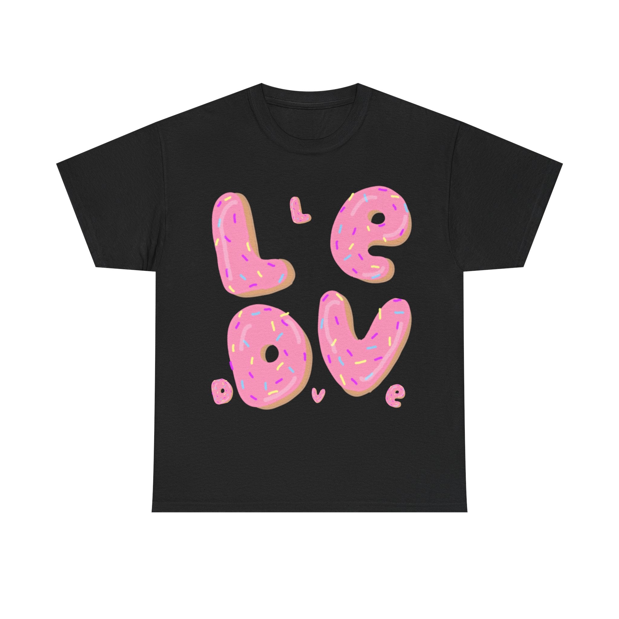 Sweet Love Donut Tee - Unisex Heavy Cotton T-Shirt for Foodies and Fun-Lovers