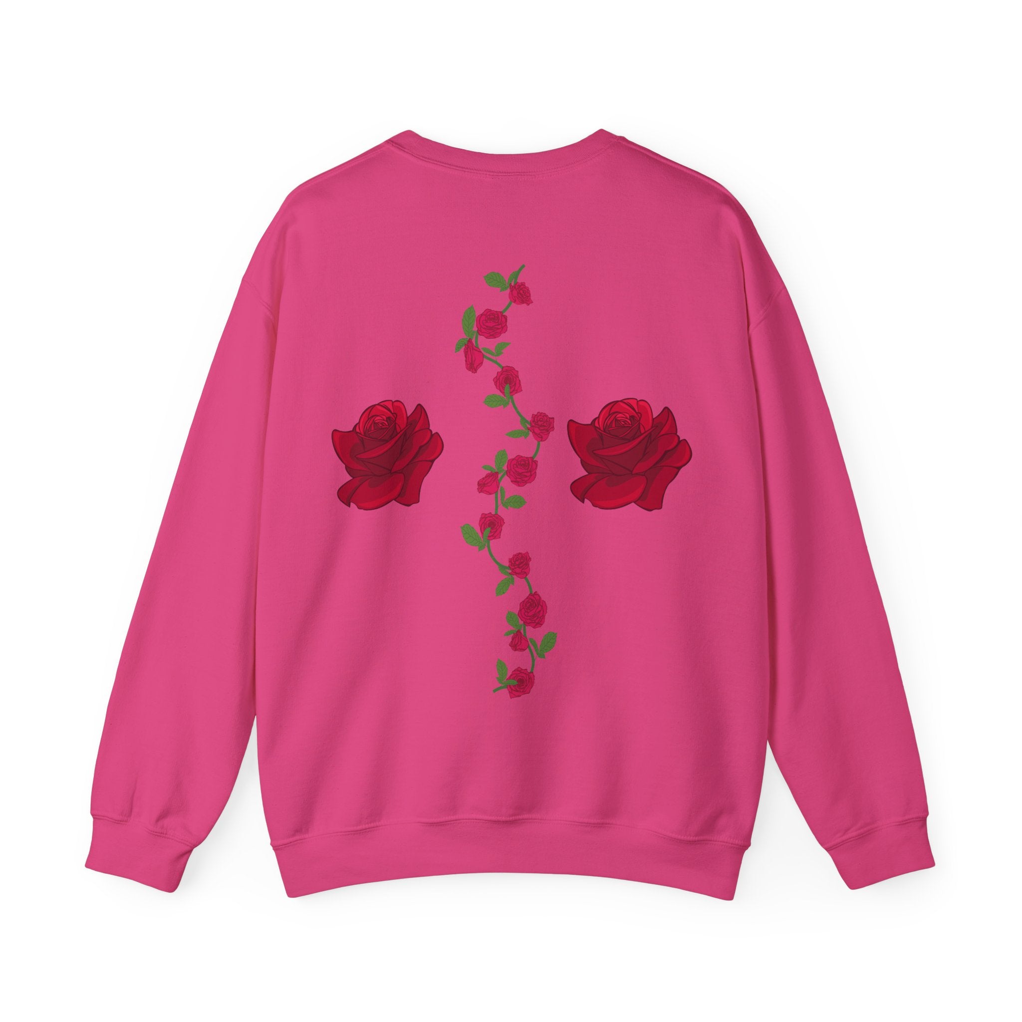 Sweatshirt — Red Rose Crest Back Graphic Crewneck