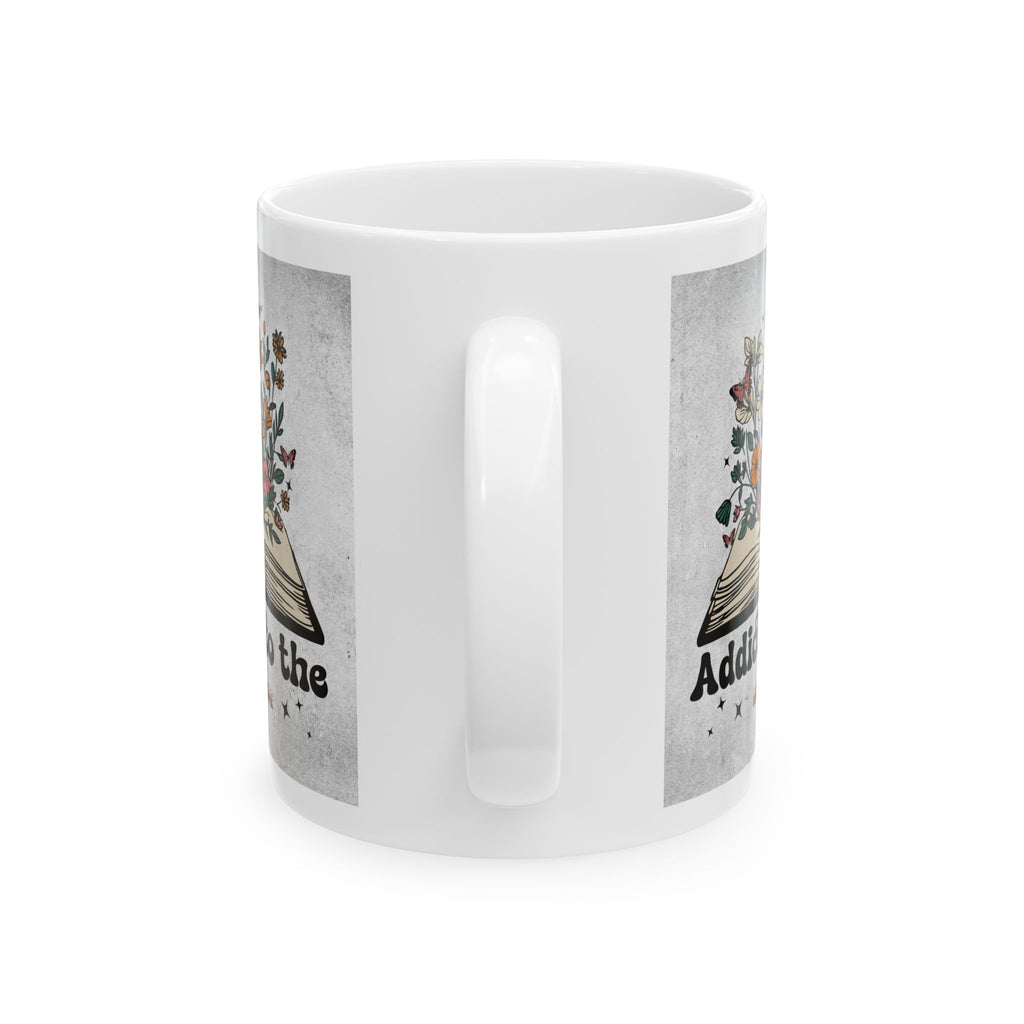 Literary Floral Ceramic Mug | Book Lover Gift, Coffee Cup, Reading Mug, Floral Decor, Literary Gift