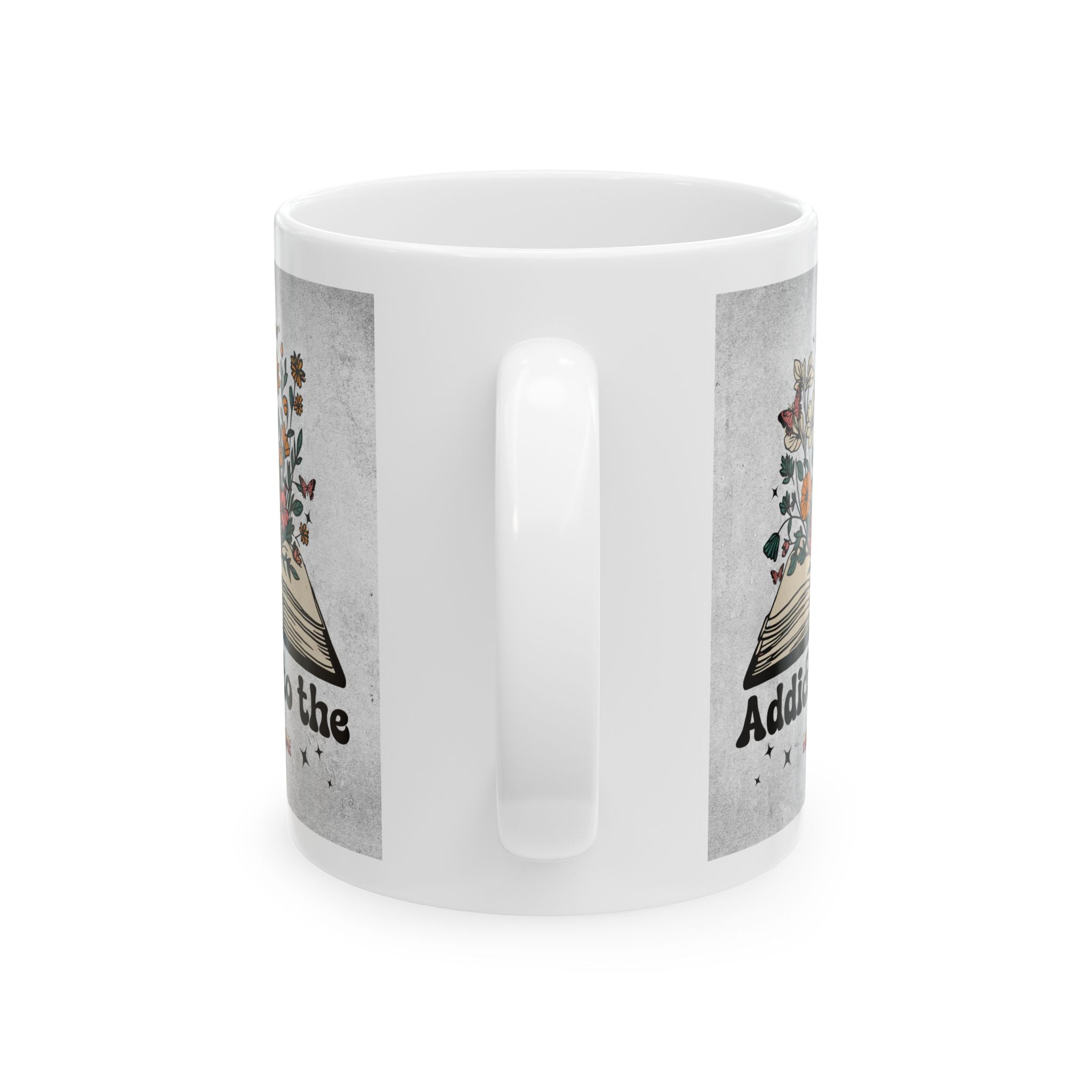 Literary Floral Ceramic Mug | Book Lover Gift, Coffee Cup, Reading Mug, Floral Decor, Literary Gift