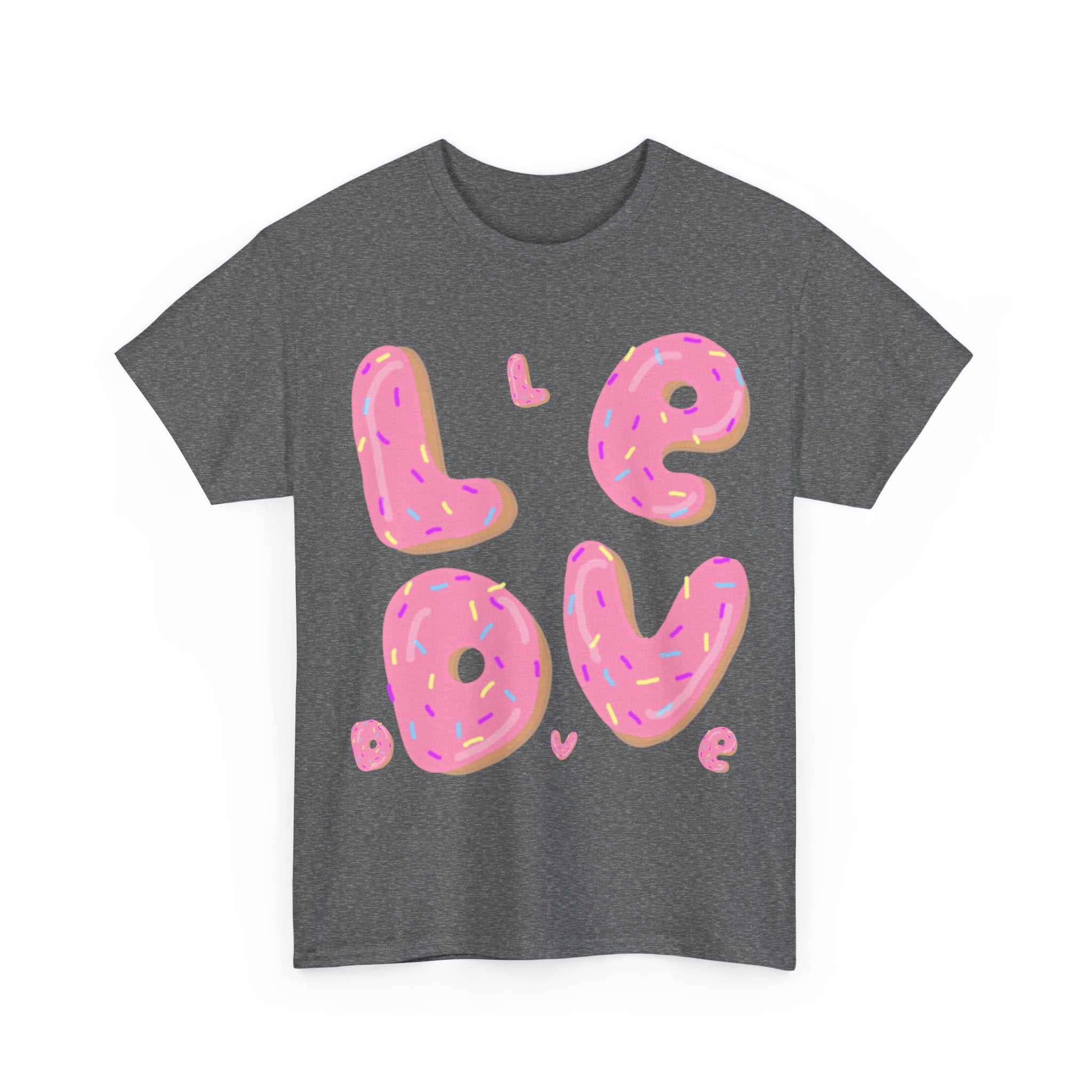 Sweet Love Donut Tee - Unisex Heavy Cotton T-Shirt for Foodies and Fun-Lovers