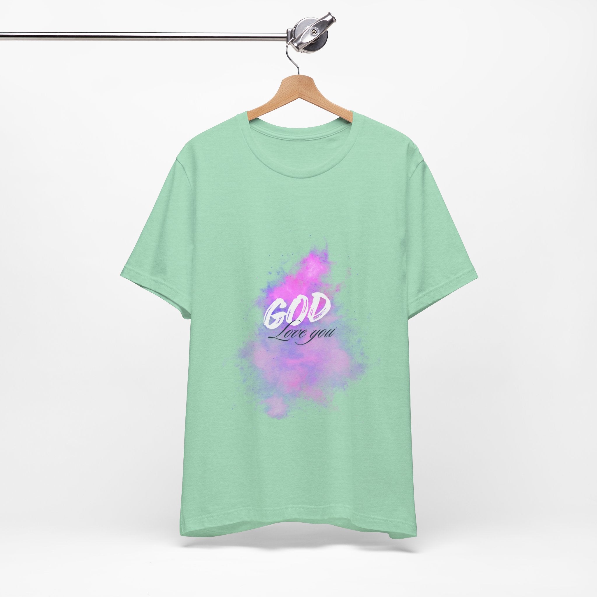 God Love You Tee - Inspirational Short Sleeve Shirt, Faith-Based Gift, Christian Apparel, Motivational T-Shirt, Perfect for Worship