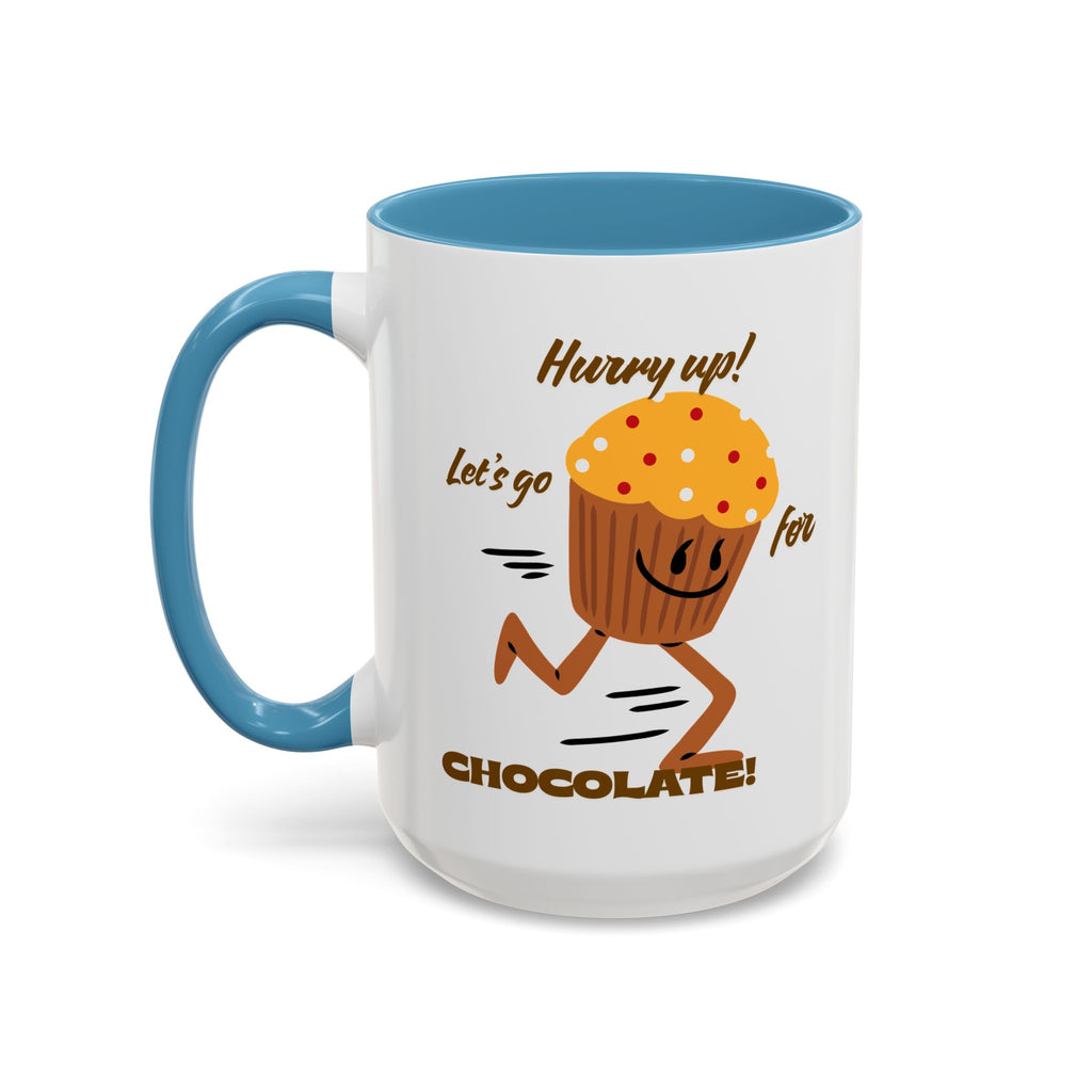 Chocolate Lover's Accent Coffee Mug - Fun Mug for Coffee, Gift for Bakers, Cute Kitchen Decor, Dessert Enthusiast