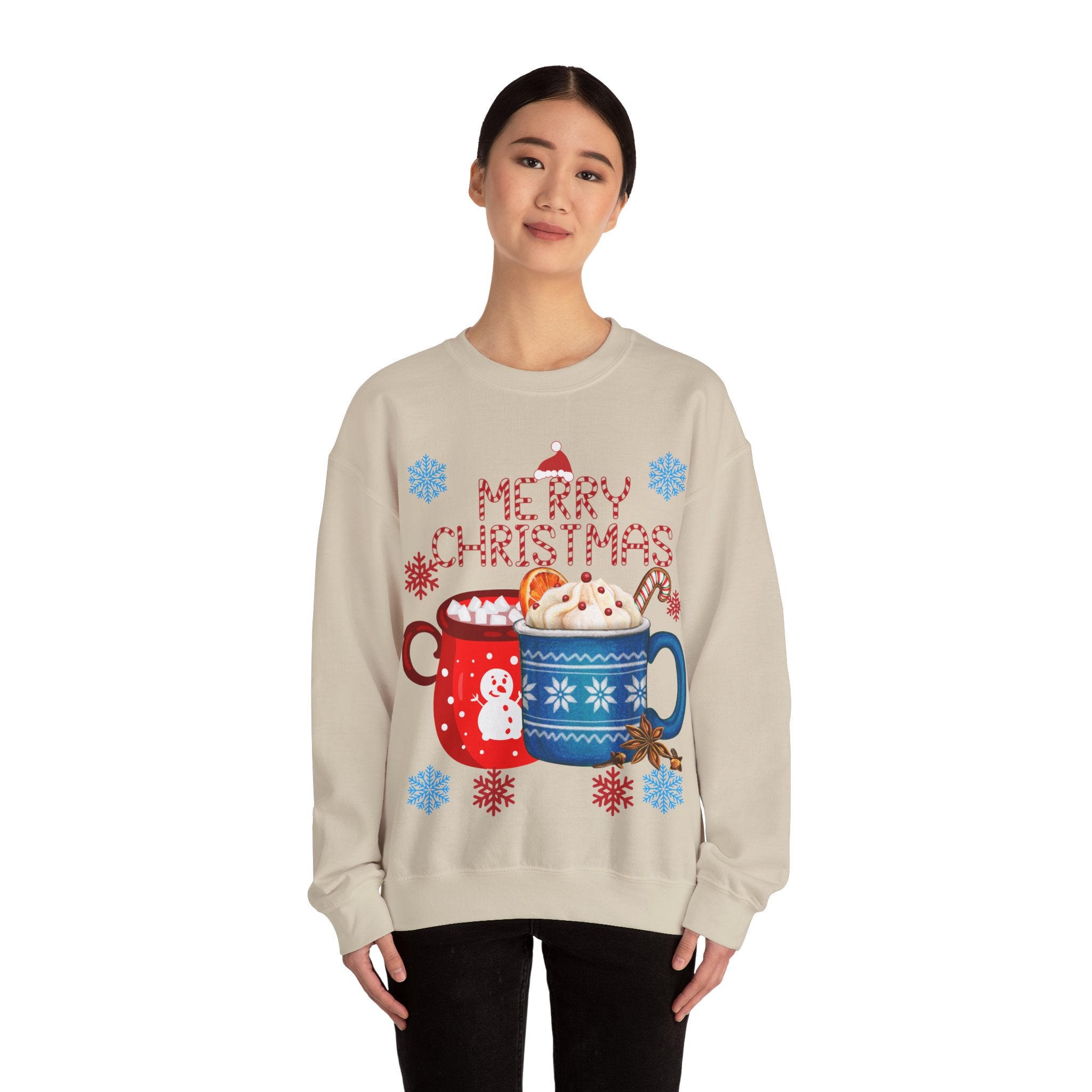 Merry Christmas Hot Cocoa Crewneck Sweatshirt