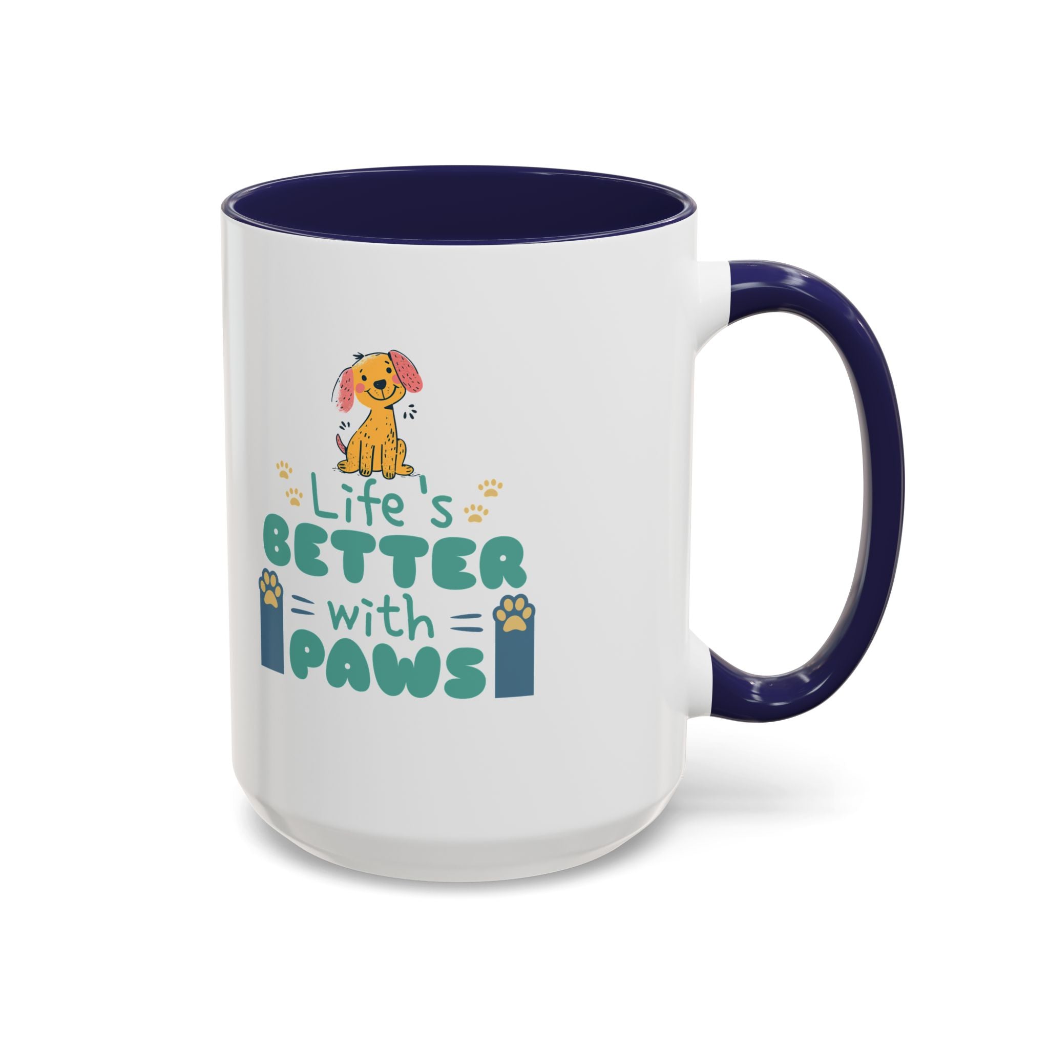 Life's Better with Paws Mug - Pet Lover's Coffee Cup, Dog Themed Gift, Animal Lover Present, Cute Ceramic Mug, Fun Pet Owner Gift