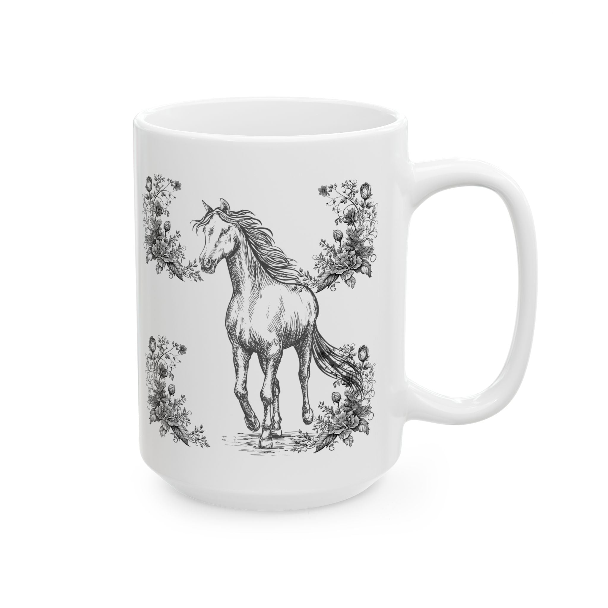 Elegant Floral Ceramic Mug - Perfect Gift for Tea Lovers, Coffee Enthusiasts, Birthdays, Weddings, Home Decor