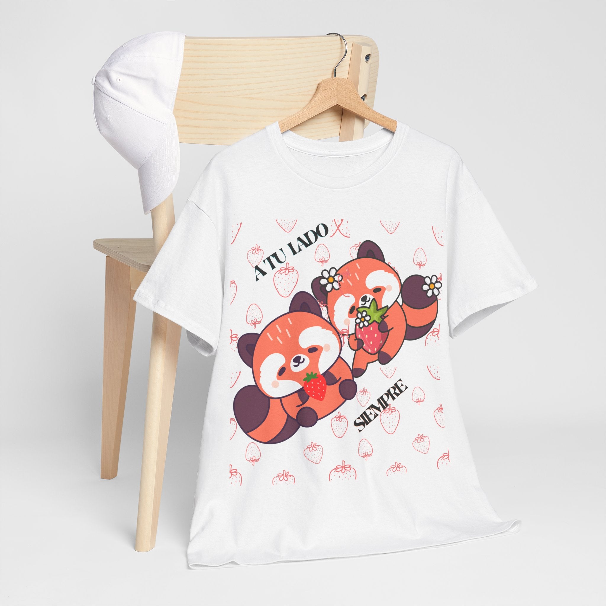 Red Panda Snack Time T-Shirt – Cute Kawaii Animal Tee with "A Little So Sweet" Design
