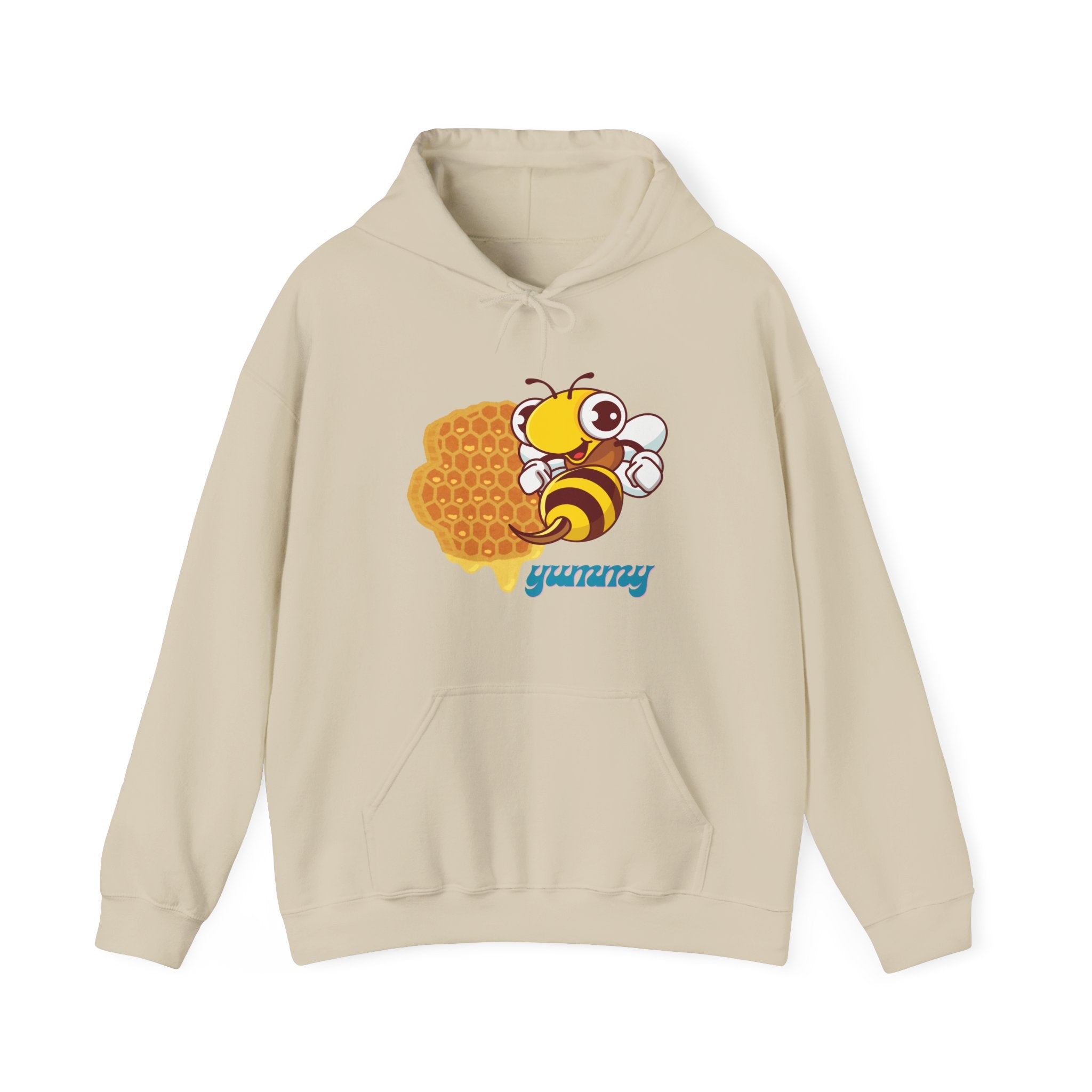 Cute Bee & Waffle Hoodie, Yummy Food Sweatshirt, Unisex Gift for Food Lovers, Cozy Casual Wear, Great for Birthdays & Celebrations