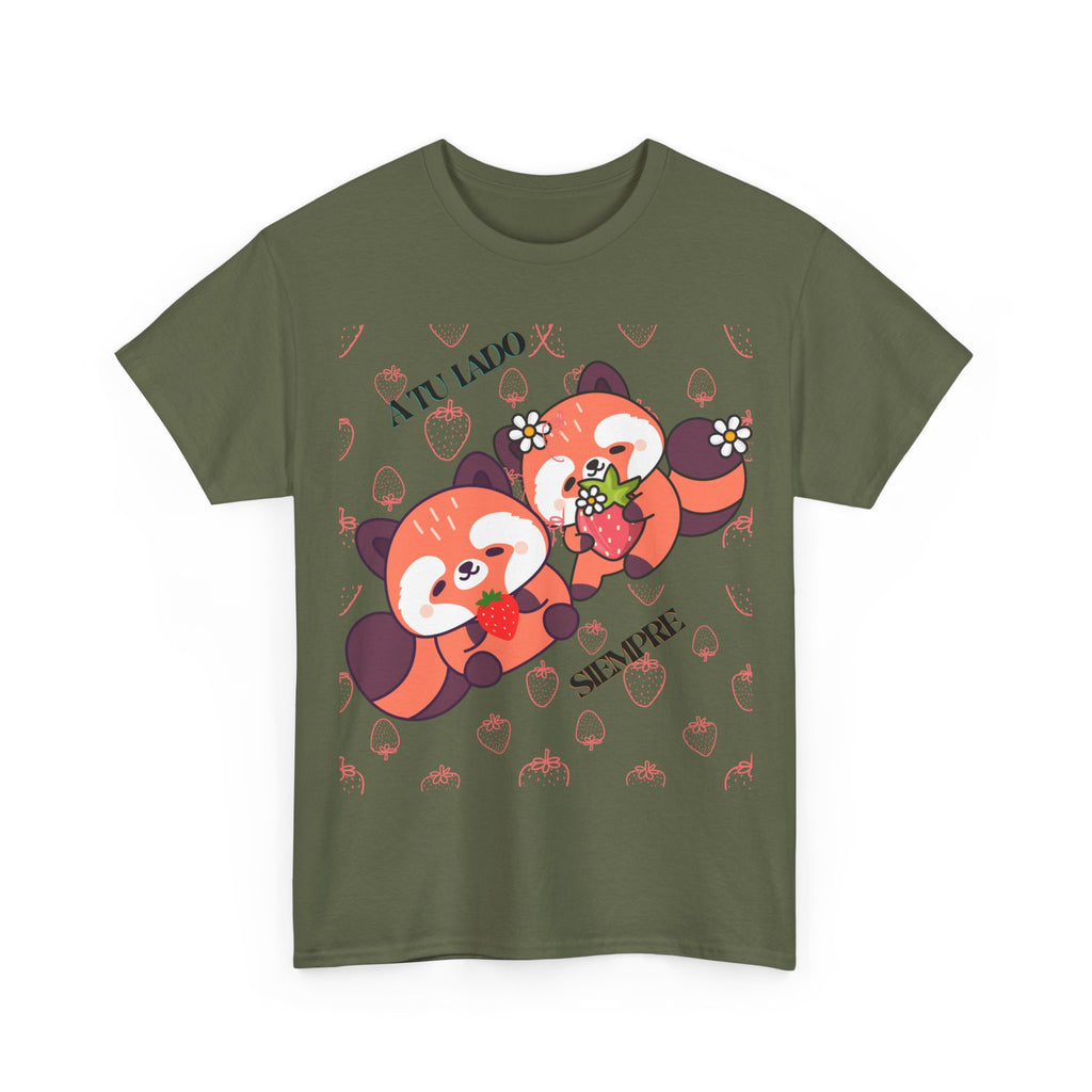 Red Panda Snack Time T-Shirt – Cute Kawaii Animal Tee with "A Little So Sweet" Design