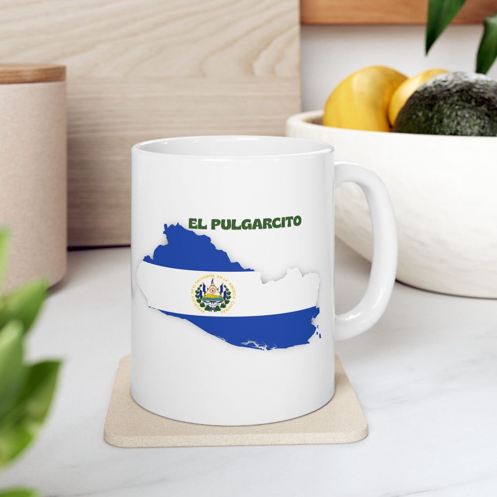 El Salvador Map Flag Ceramic Mug — Salvadoreno Pride 11oz/15oz