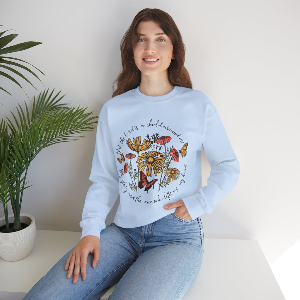 Nature-Inspired Inspirational Sweatshirt for All Seasons, Motivational Gift for Her, Floral Crewneck, Comfortable Everyday Wear, [...]
