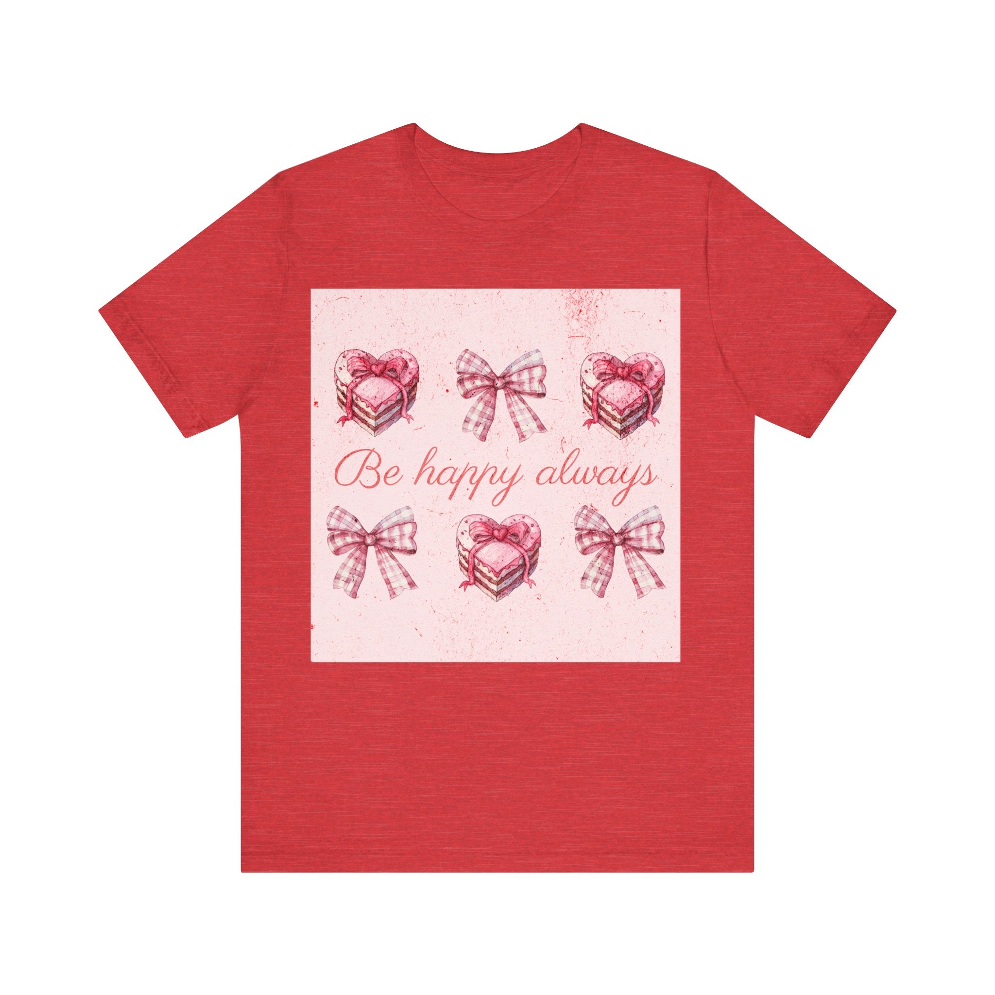 Happy Hearts Tee, Casual Gift T-Shirt, Positive Vibes Shirt, Birthday Outfit, Everyday Wear, Cheerful Top