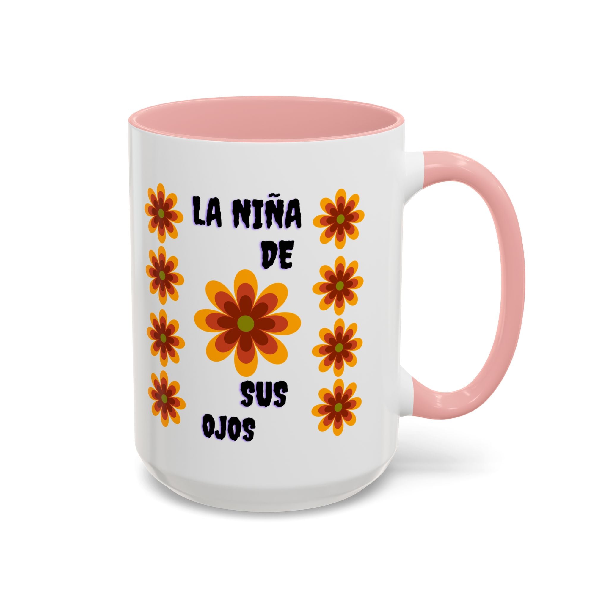 Bright Floral Accent Coffee Mug for Gifts, Home Decor, Coffee Lovers, Spanish Quote, Perfect for Special Occasions