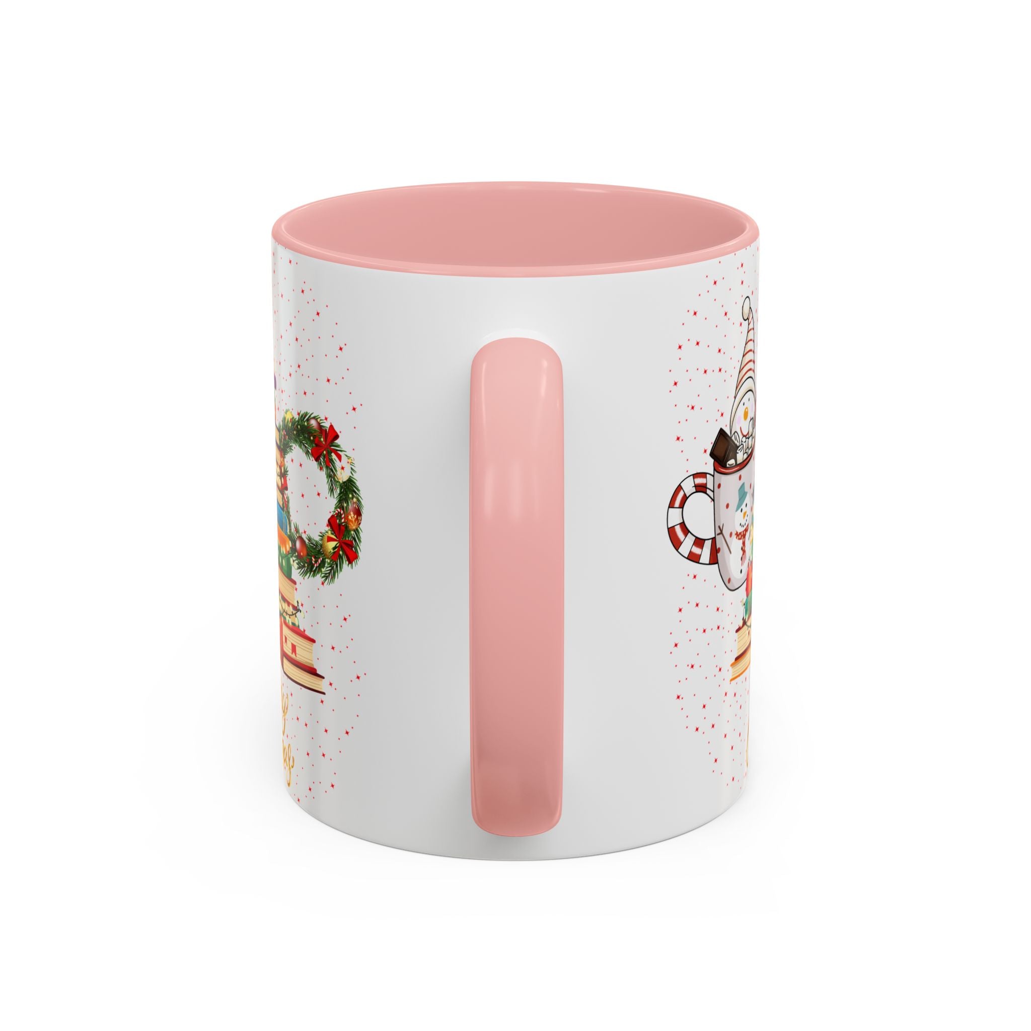 Christmas Book Tree Coffee Mug — Merry Christmas Accent Mug (11/15oz)