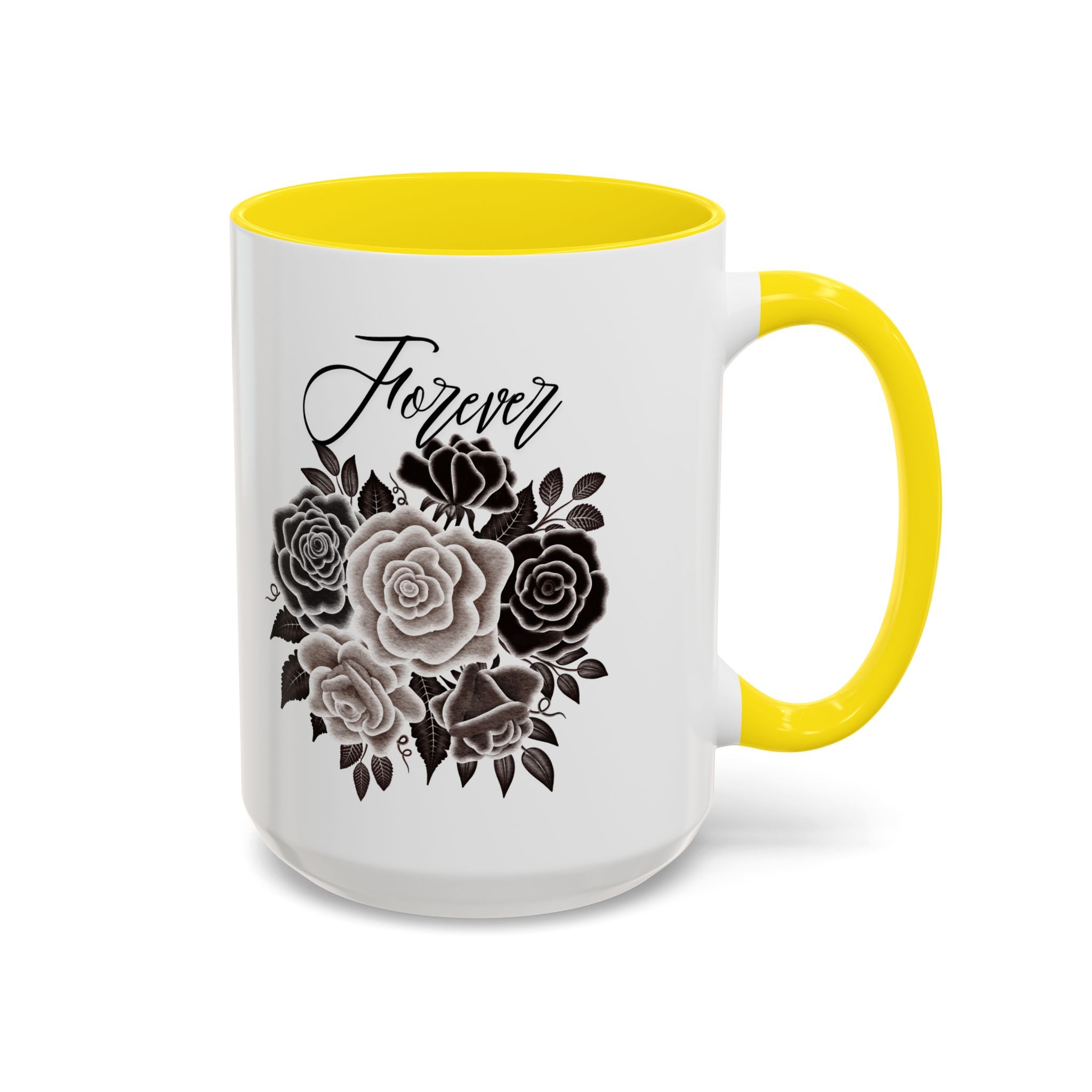 Elegant Floral Accent Coffee Mug for Coffee Lovers, Gift for Her, Home Decor, Valentine's Day, Birthday