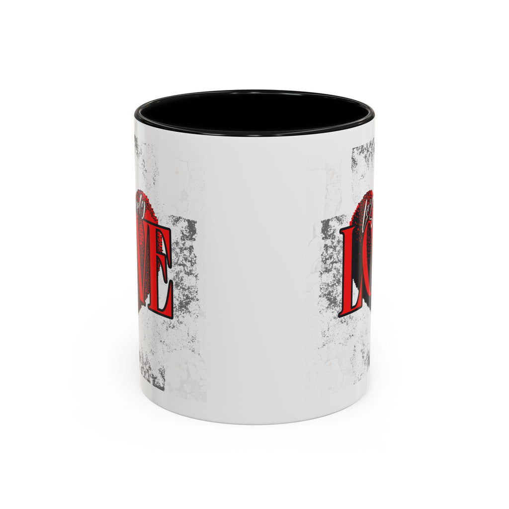 Love Accent Coffee Mug - Perfect Gift for Valentine's Day, Romantic Gift, Heart Mug, Coffee Lovers, Personalized Mug