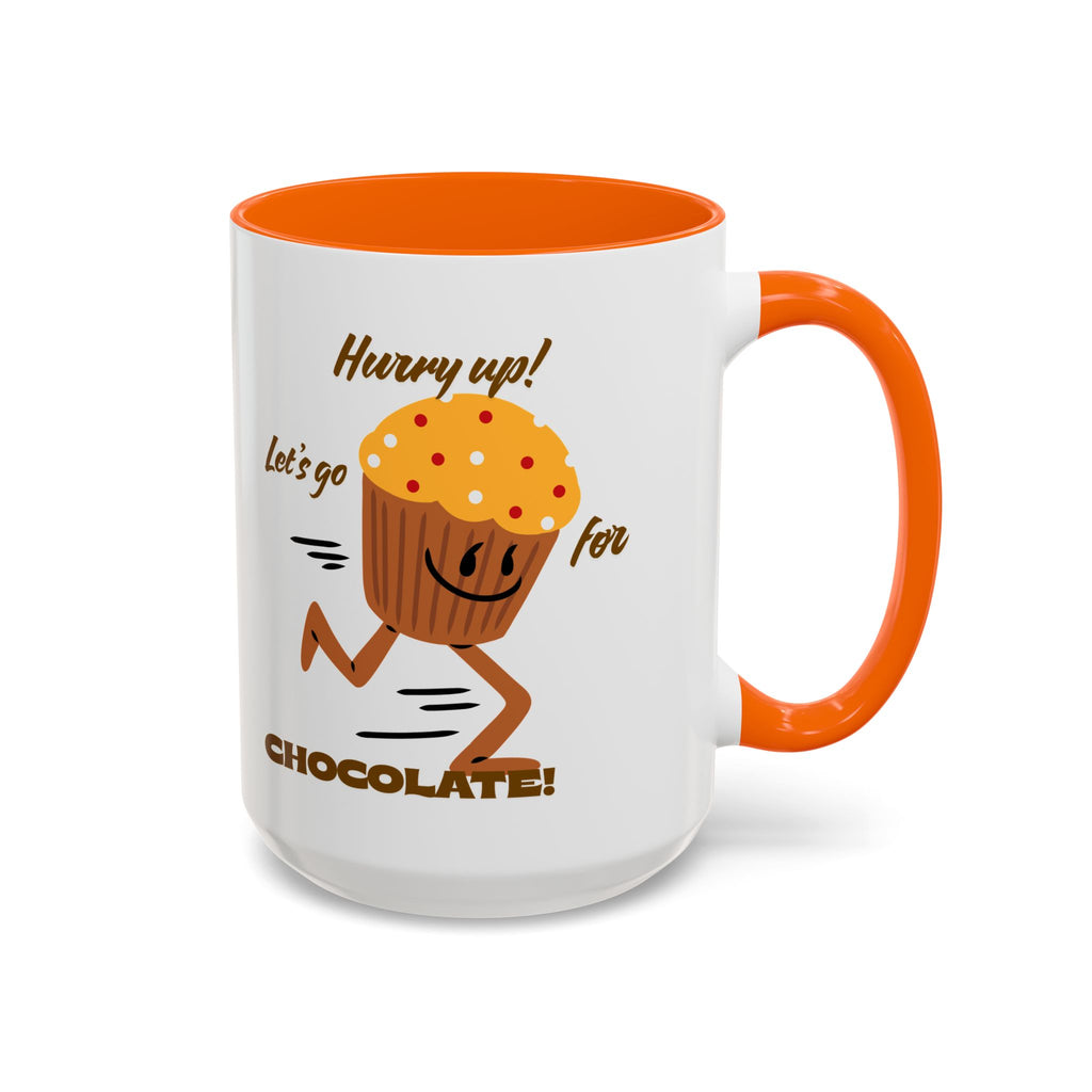 Chocolate Lover's Accent Coffee Mug - Fun Mug for Coffee, Gift for Bakers, Cute Kitchen Decor, Dessert Enthusiast