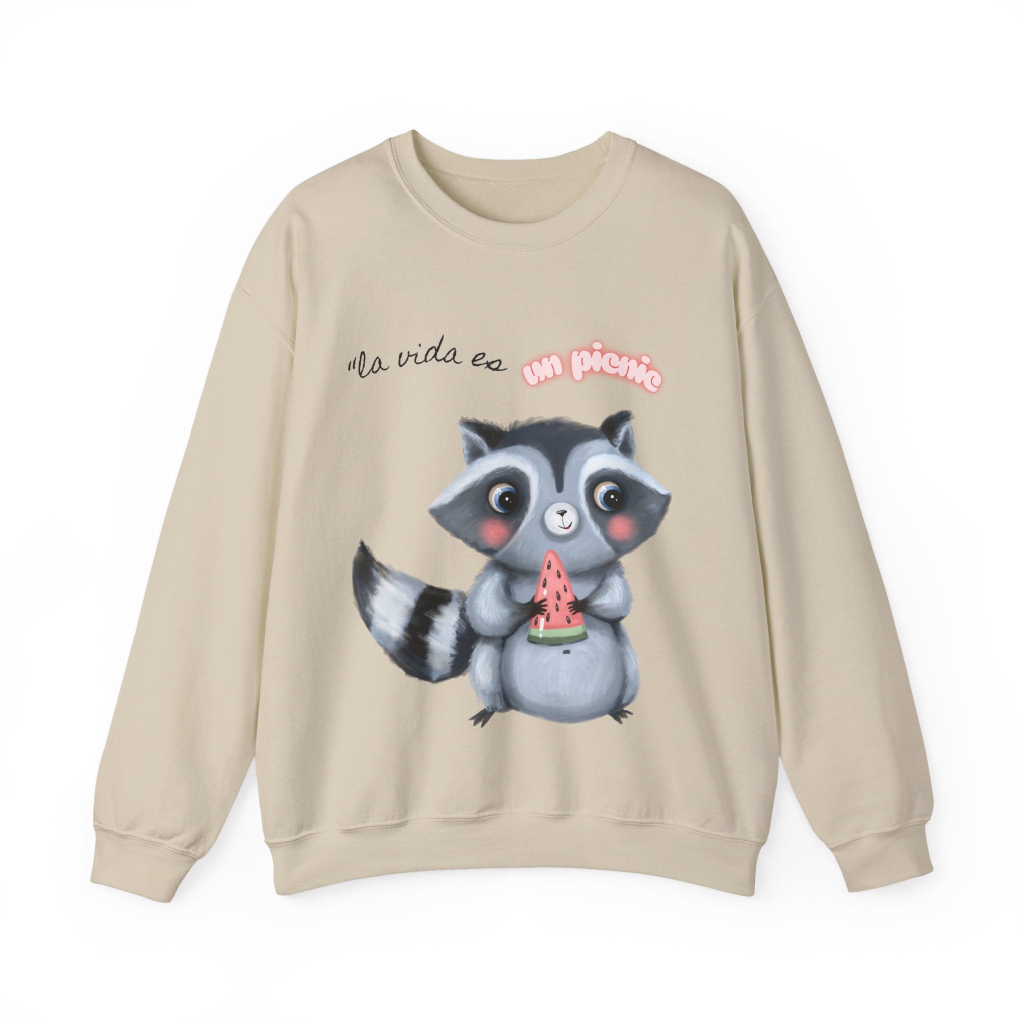 Cute Raccoon Sweatshirt, Cozy Fall Apparel, Gift for Animal Lovers, Cute Crewneck for Kids and Adults, Sweatshirt for Birthdays, Party Wear