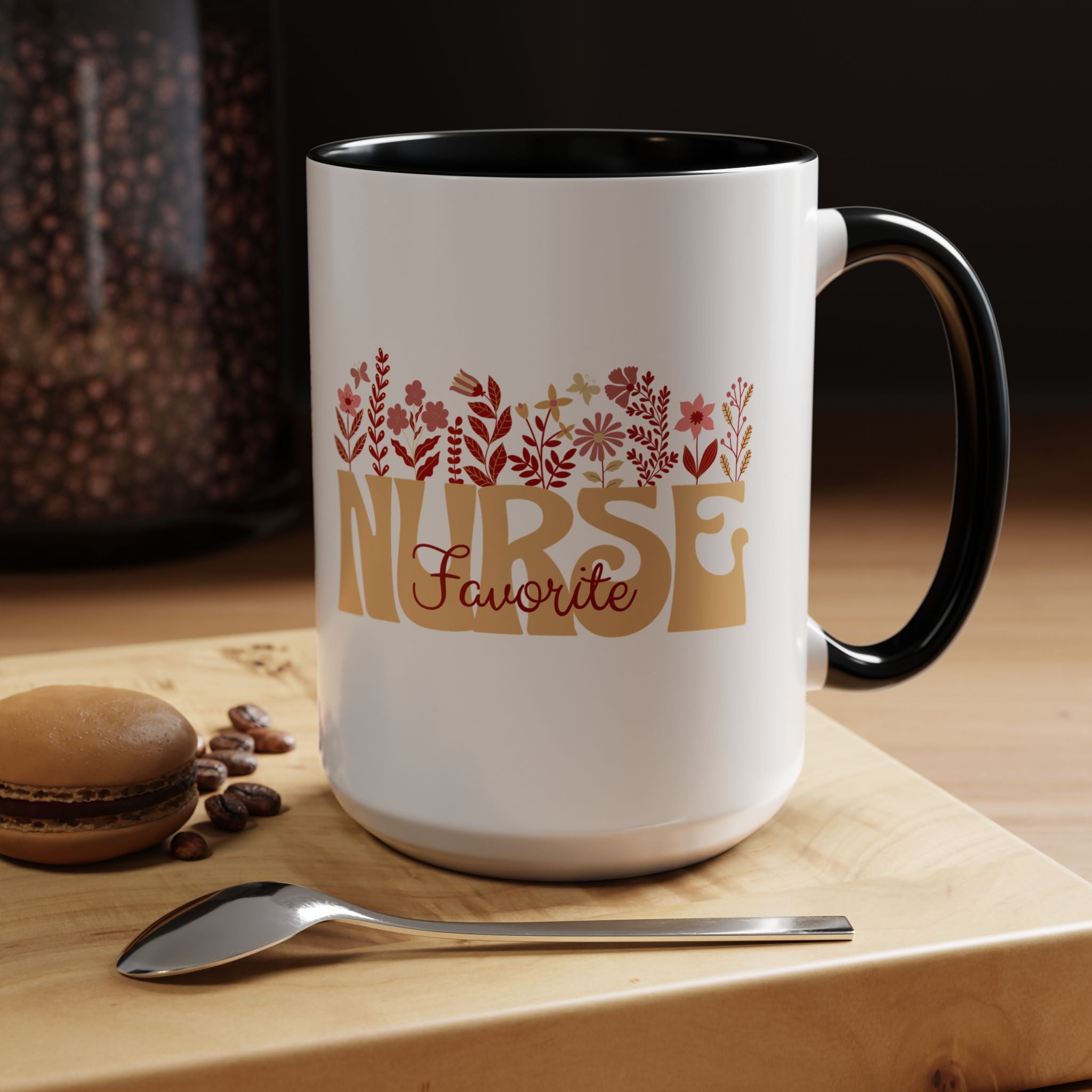 Nurse Favorite Coffee Mug | Floral Mug for Nurses | Gift for Nurse Appreciation Week, Nurses Day, Medical Professionals