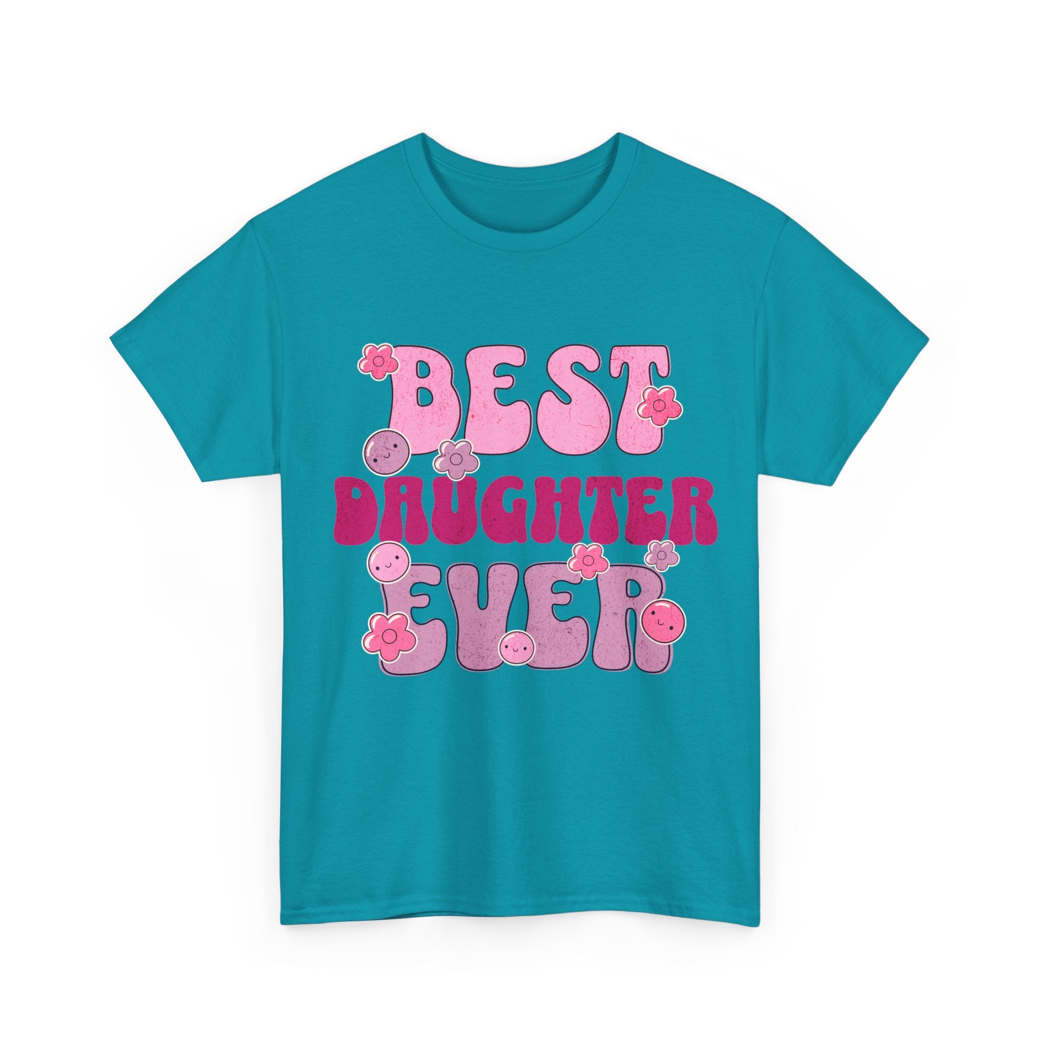 Best Daughter Ever T-Shirt — Cute Pink Retro Typography Tee for Daughters, Mother's Day Gift