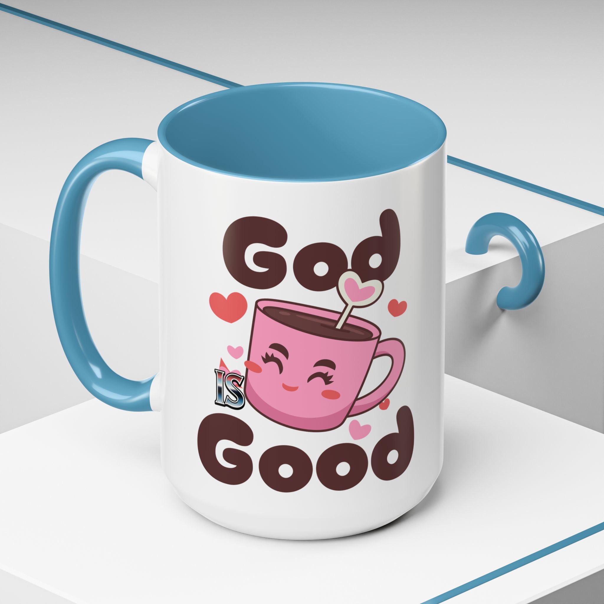 Cute God is Good Coffee Mug | Love Inspired Drinkware for Coffee Lovers, Gift for Friends, Anniversaries, Home Decor, Faith-Based Gifts