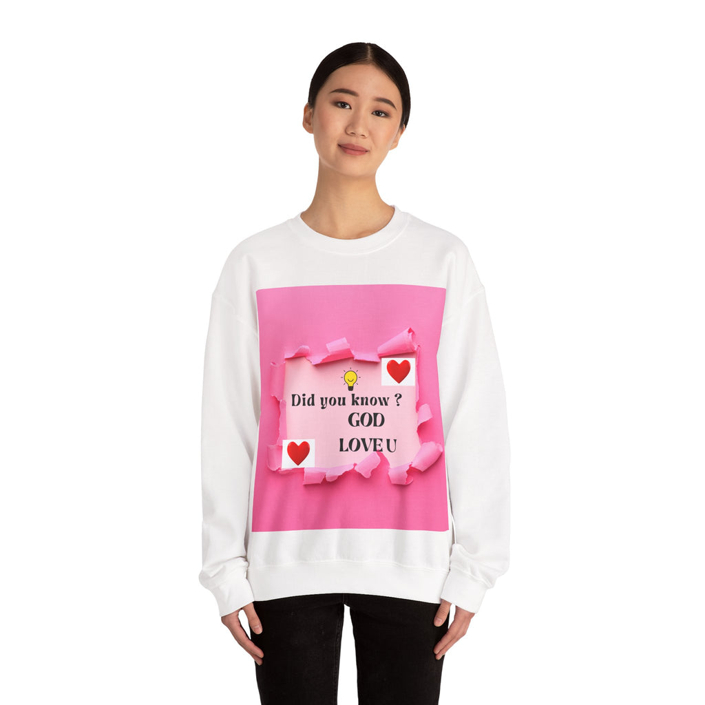 Cute Love Message Crewneck Sweatshirt, Cozy Gift for Her, Valentine's Day, Inspirational Sweater, Comfortable Everyday Wear