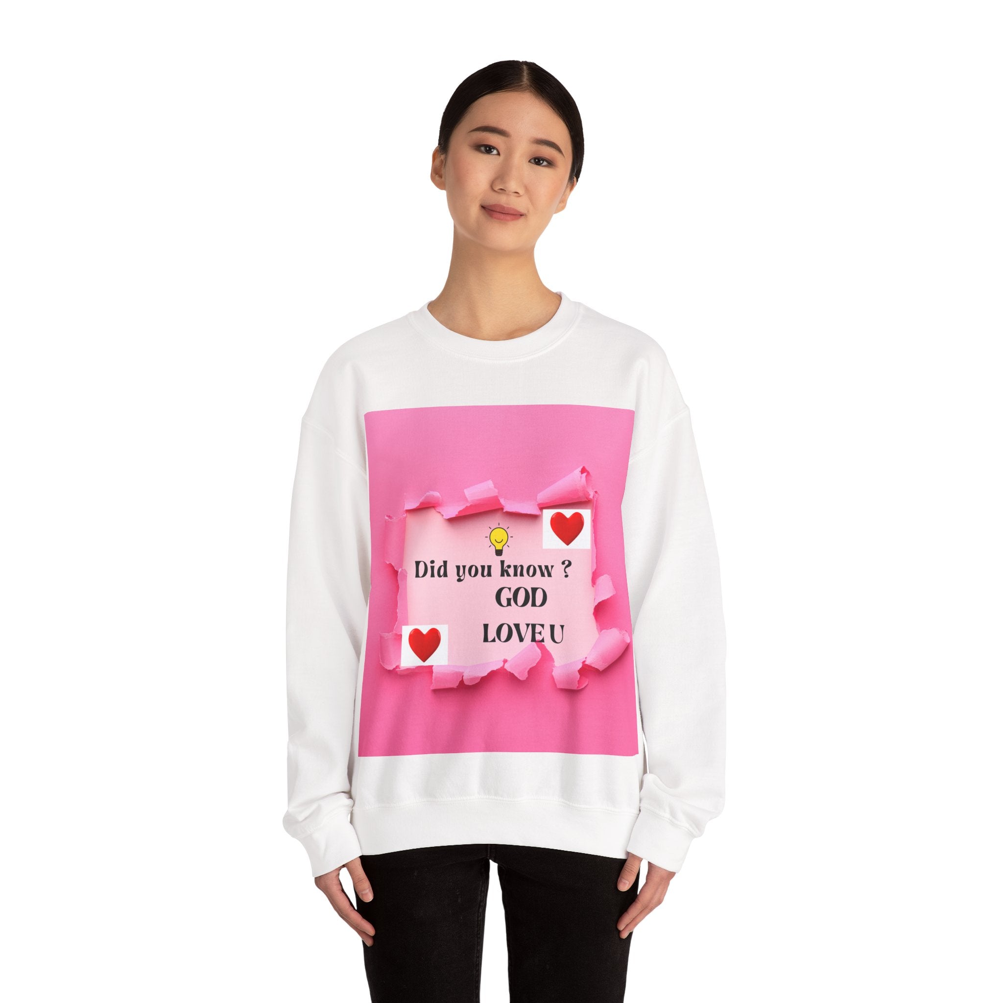 Cute Love Message Crewneck Sweatshirt, Cozy Gift for Her, Valentine's Day, Inspirational Sweater, Comfortable Everyday Wear