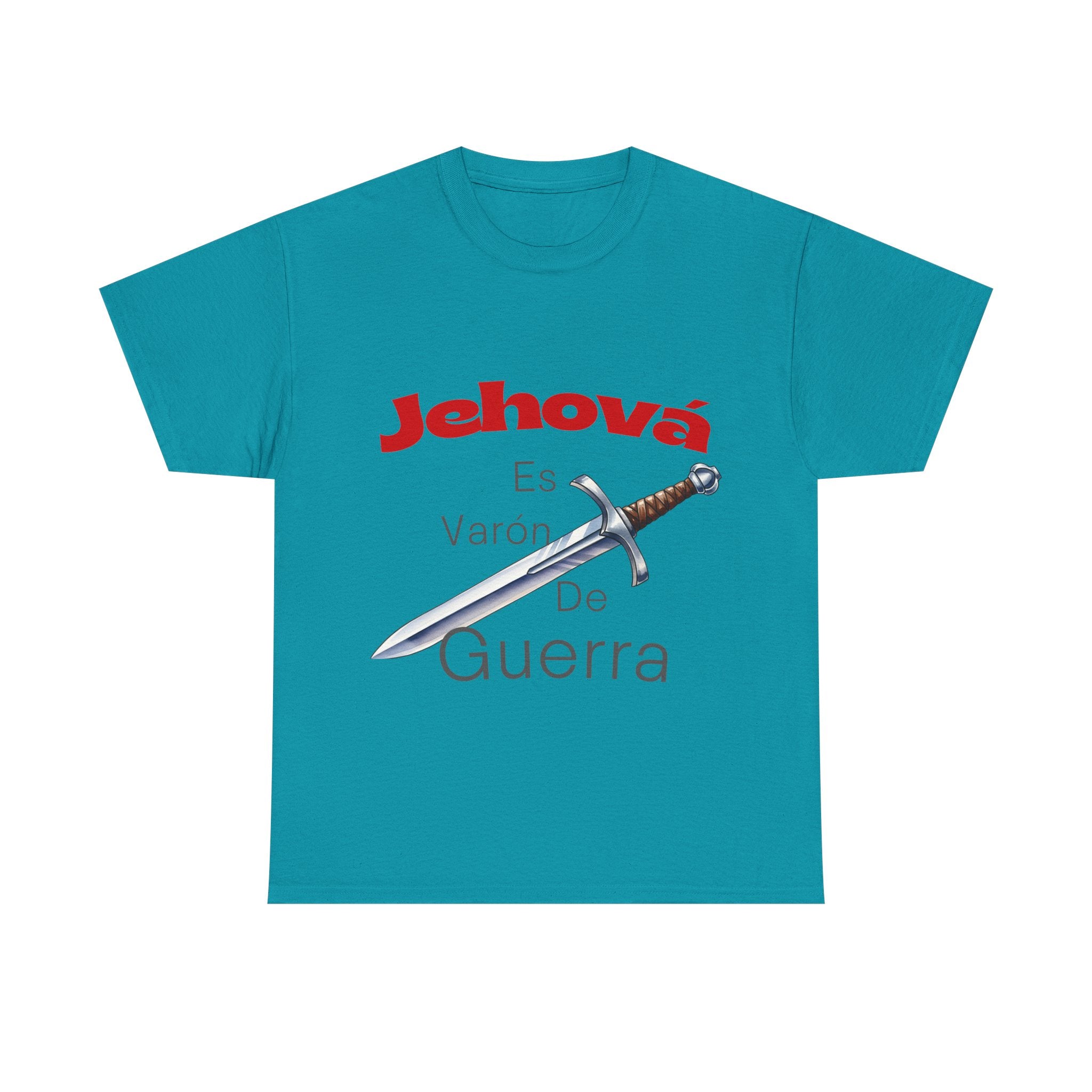 Jehová Es Varón De Guerra T-Shirt — Spanish Christian Sword Design