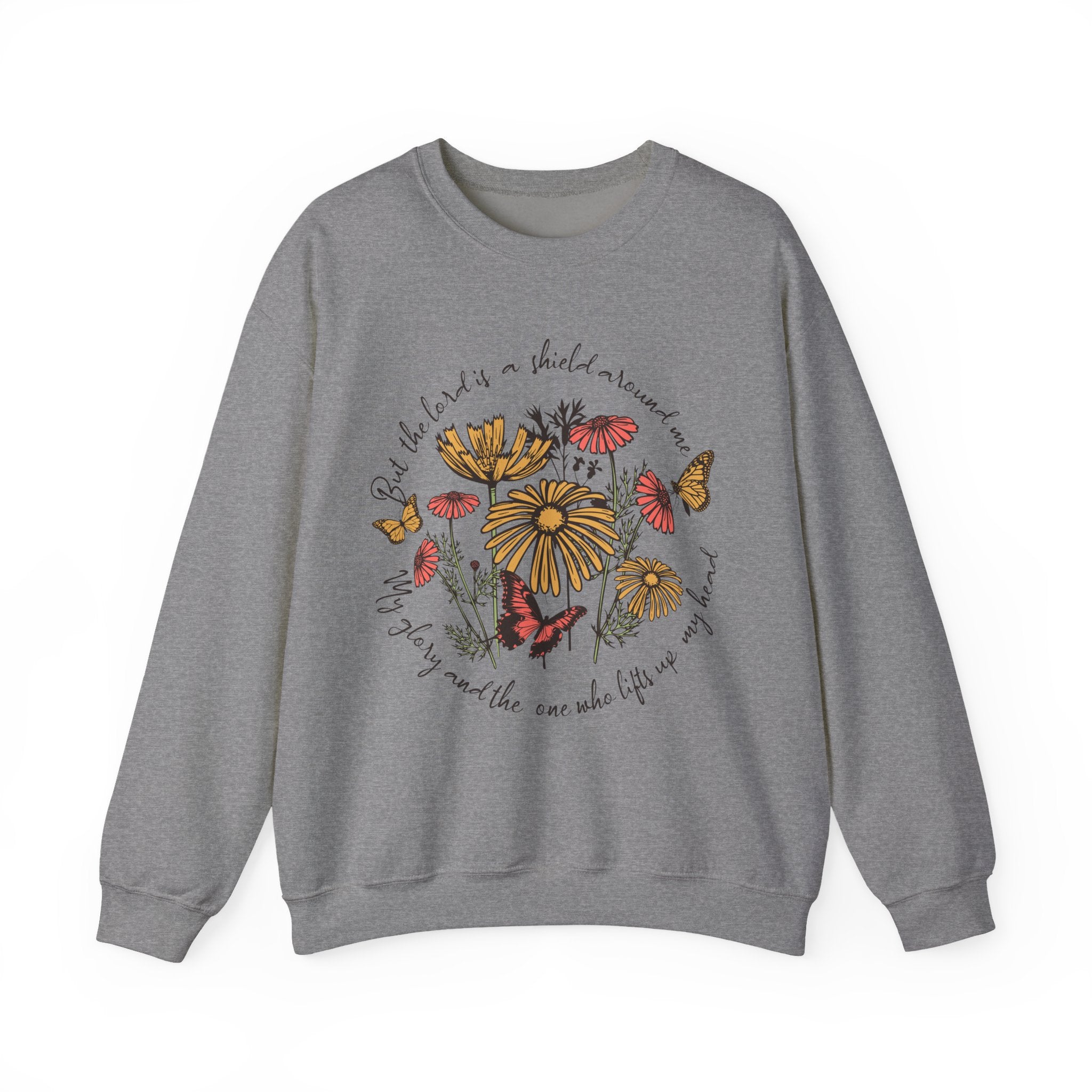 Nature-Inspired Inspirational Sweatshirt for All Seasons, Motivational Gift for Her, Floral Crewneck, Comfortable Everyday Wear, [...]