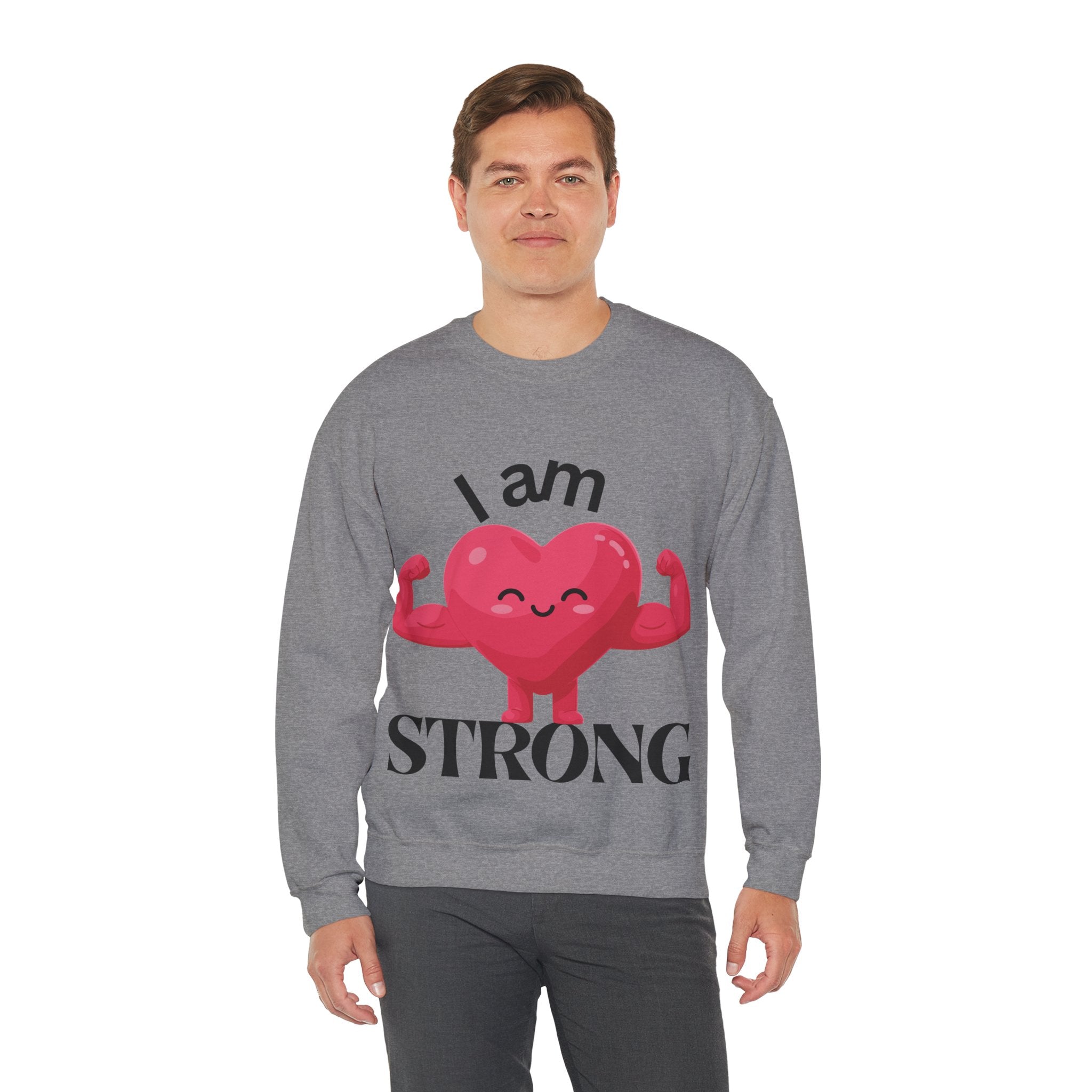 I Am Strong Heart Crewneck Sweatshirt