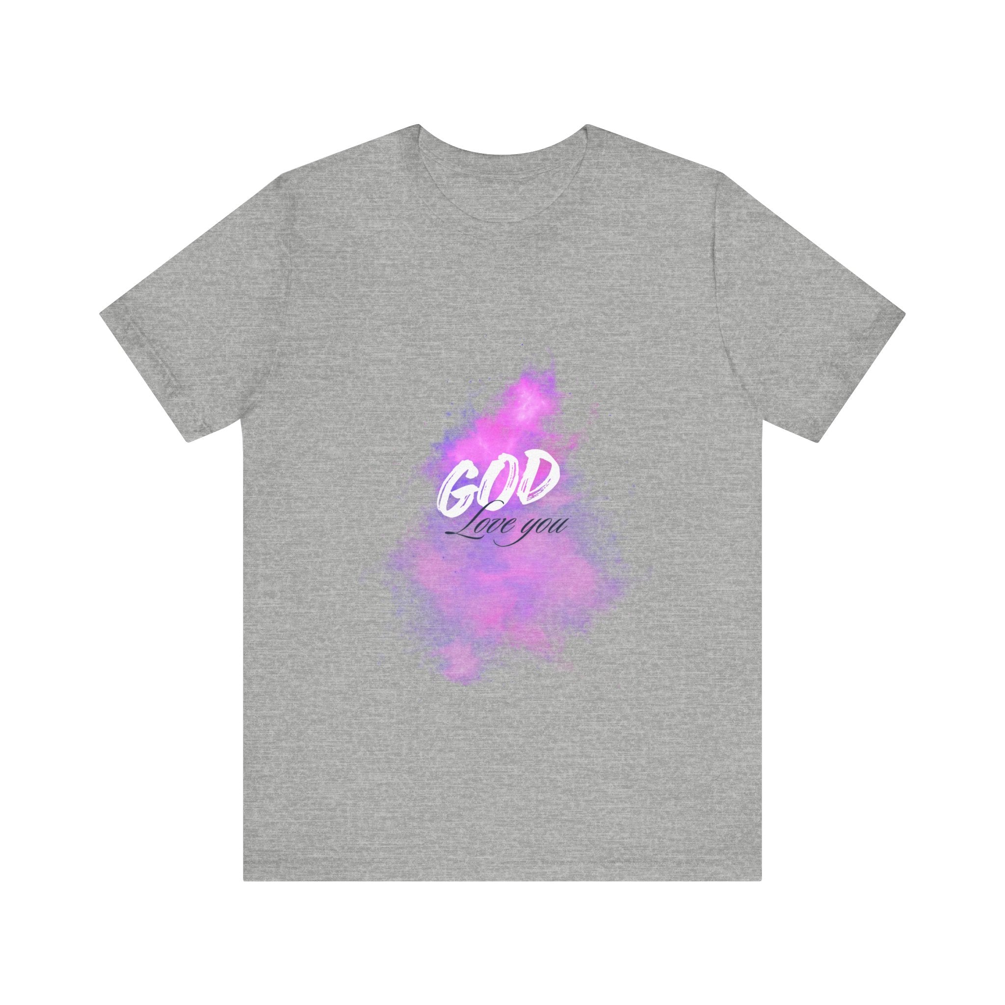 God Love You Tee - Inspirational Short Sleeve Shirt, Faith-Based Gift, Christian Apparel, Motivational T-Shirt, Perfect for Worship