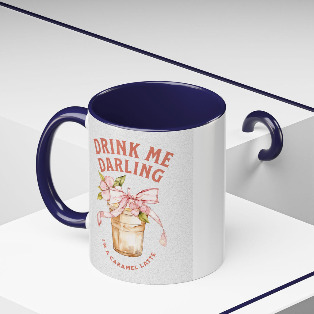 Darling Caramel Latte Coffee Mug - Fun Accent Design for Coffee Lovers