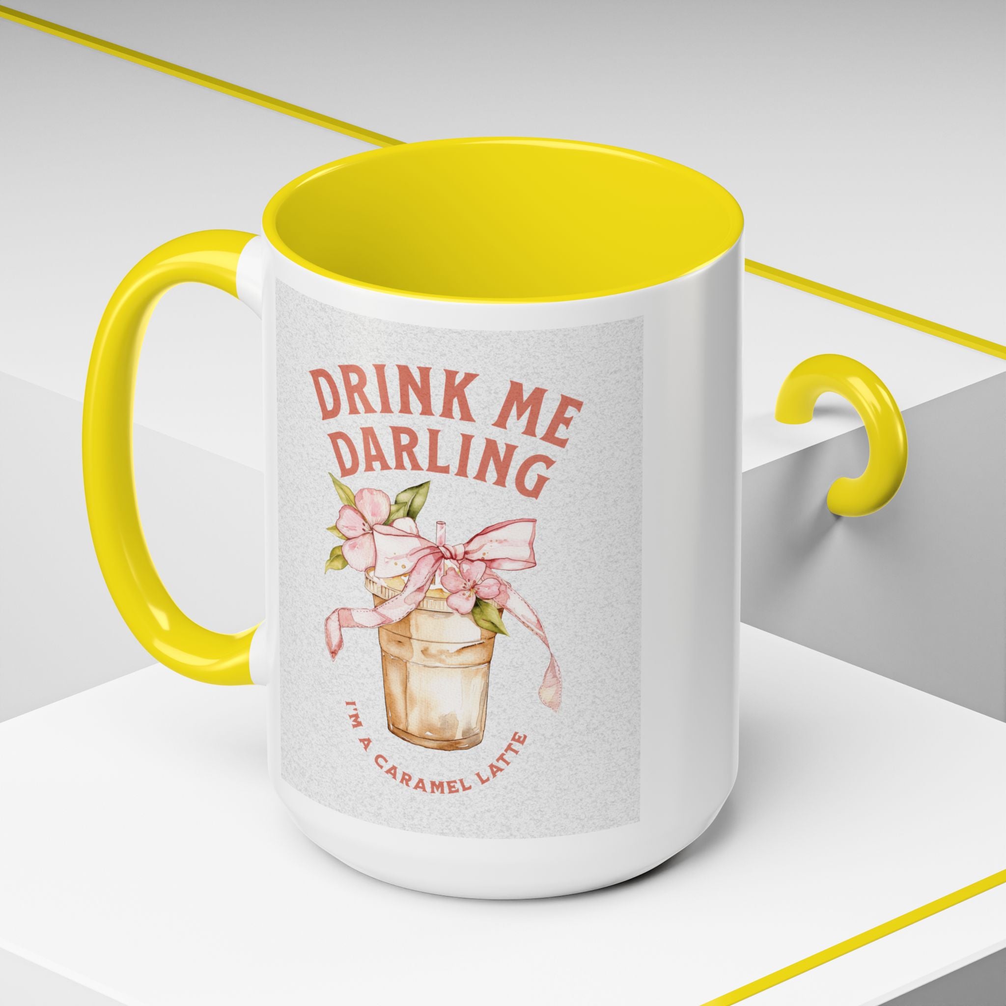 Darling Caramel Latte Coffee Mug - Fun Accent Design for Coffee Lovers