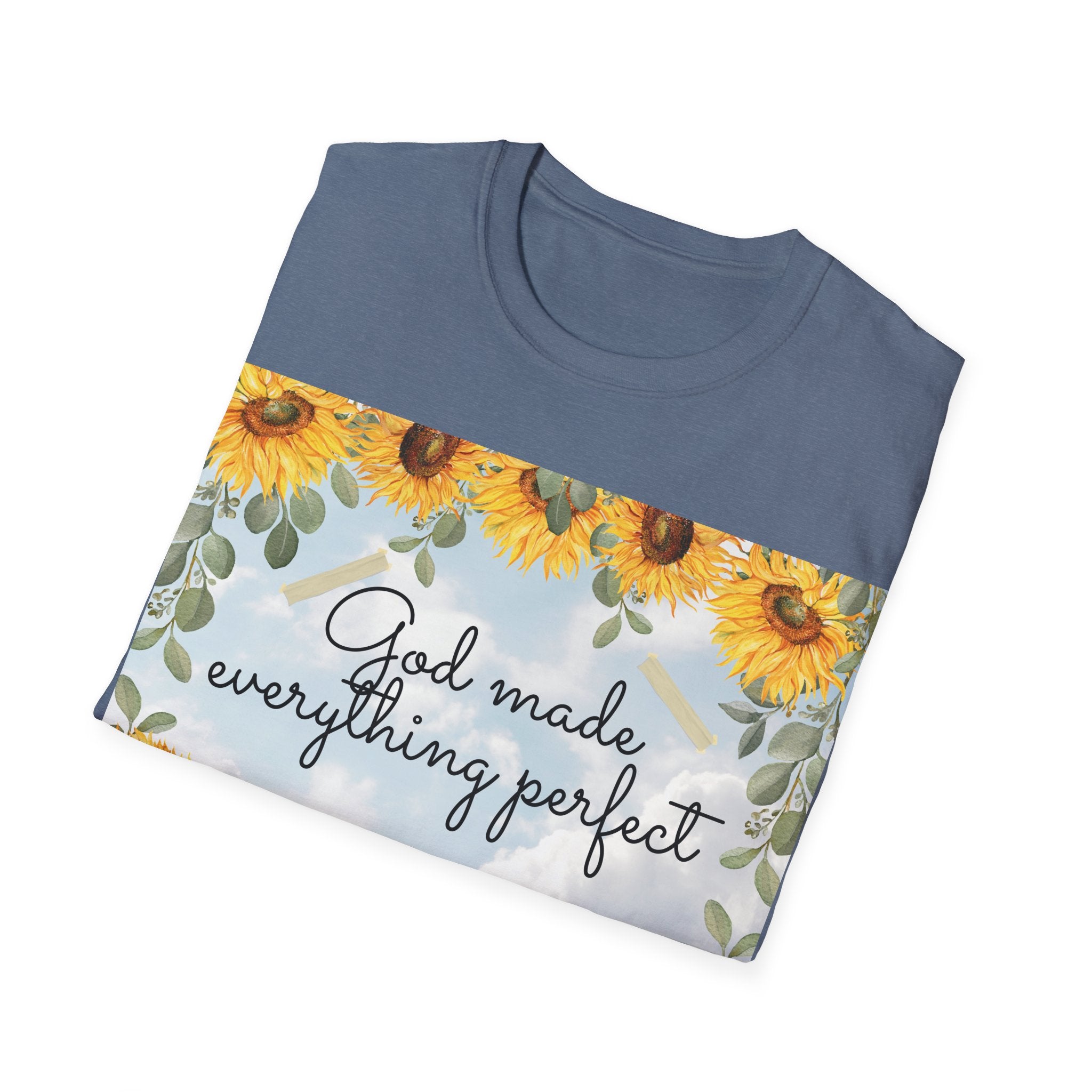 God Made Everything Perfect Sunflower T-Shirt, Inspirational Tee, Gift for Her, Positive Affirmation Apparel, Summer Style, [...]