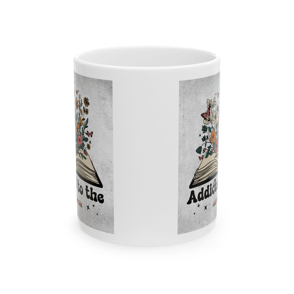 Literary Floral Ceramic Mug | Book Lover Gift, Coffee Cup, Reading Mug, Floral Decor, Literary Gift