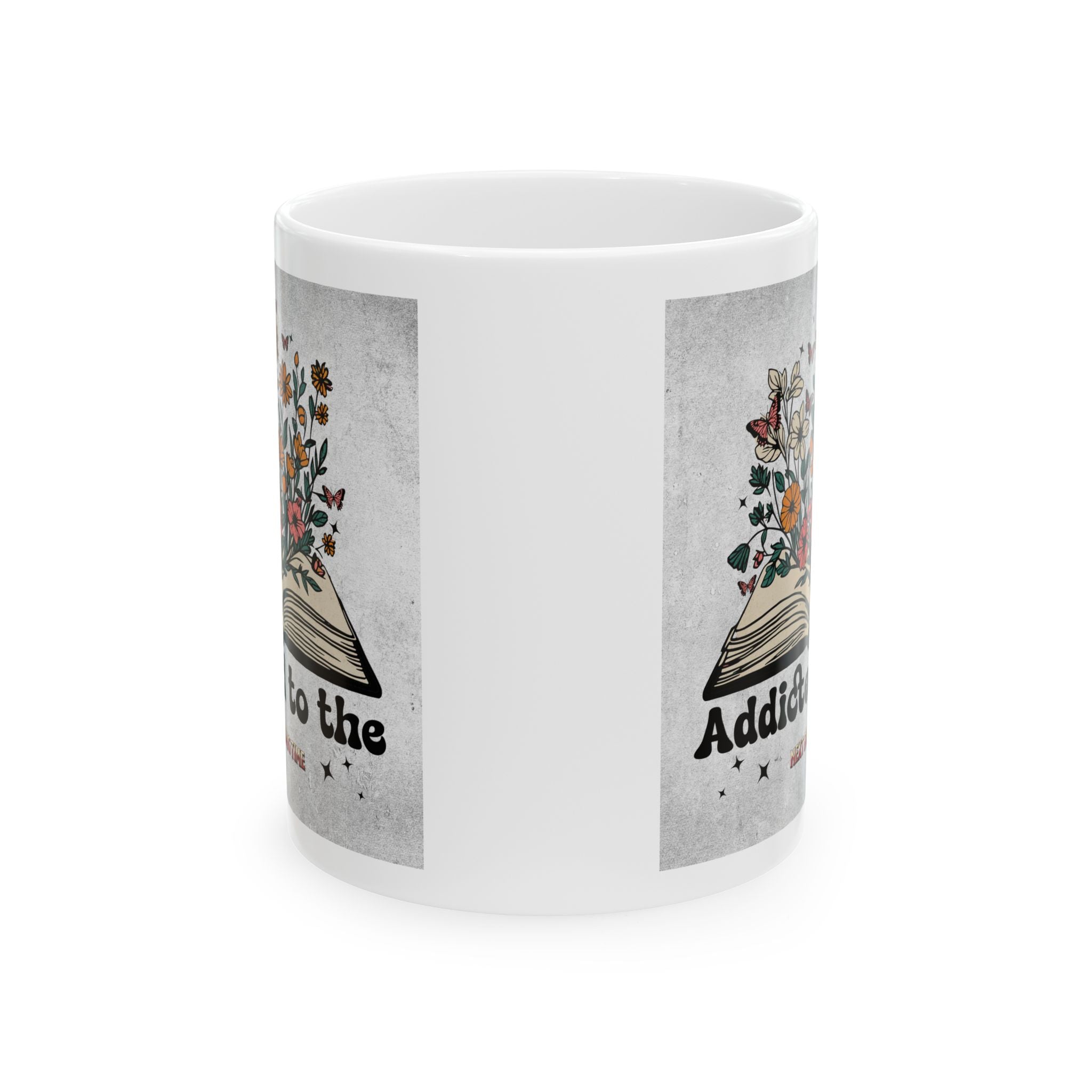 Literary Floral Ceramic Mug | Book Lover Gift, Coffee Cup, Reading Mug, Floral Decor, Literary Gift