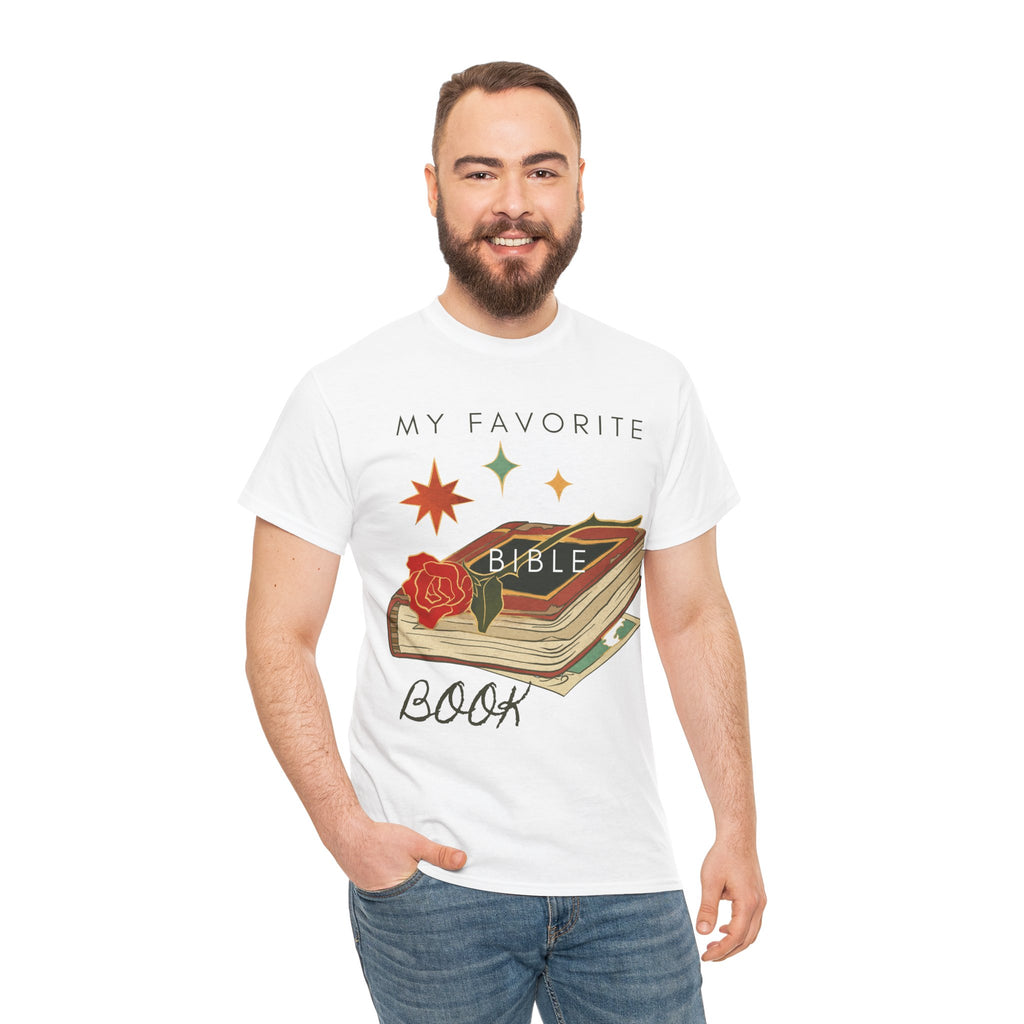 Bible Graphic Tee — "My Favorite Book" Christian Faith T-Shirt