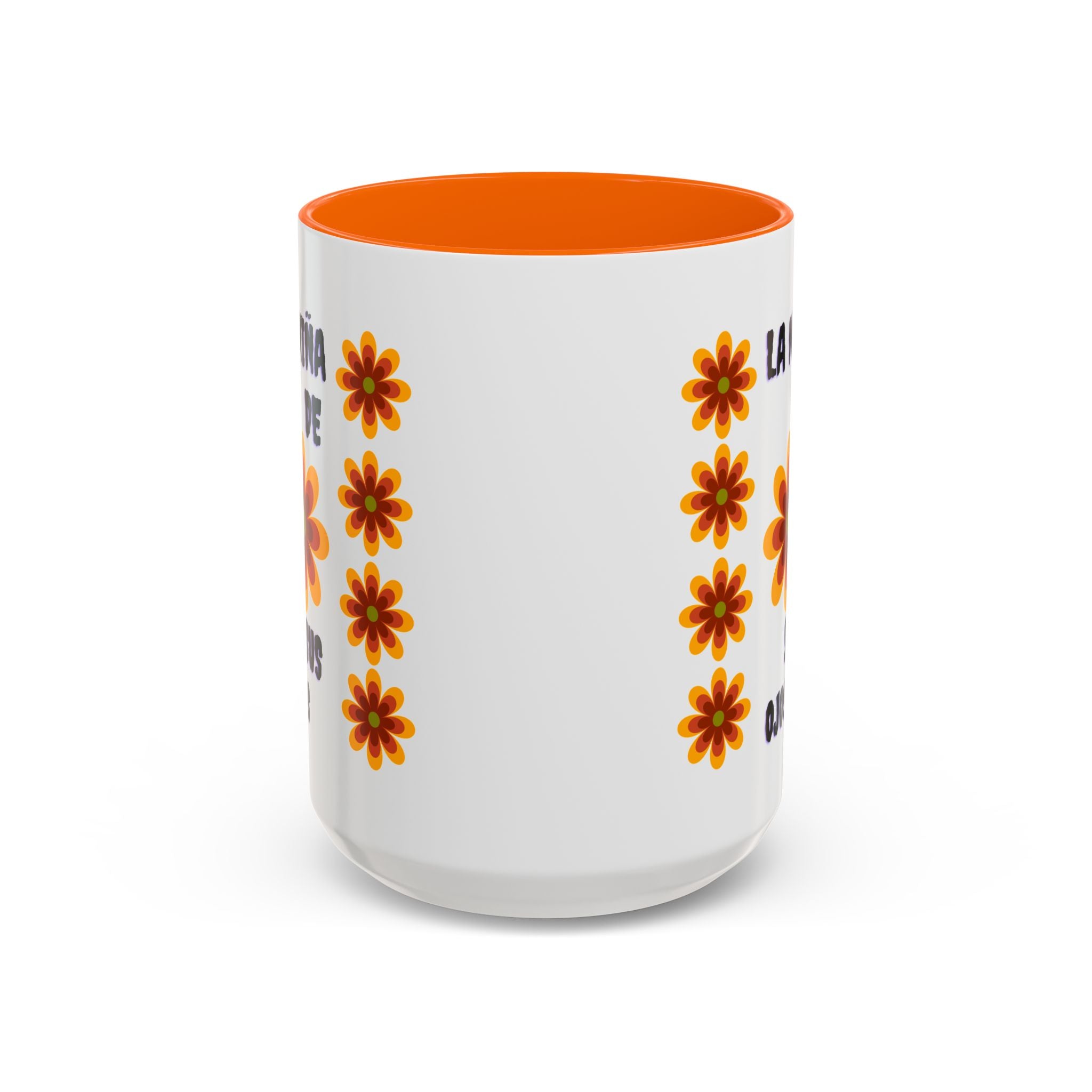 Bright Floral Accent Coffee Mug for Gifts, Home Decor, Coffee Lovers, Spanish Quote, Perfect for Special Occasions