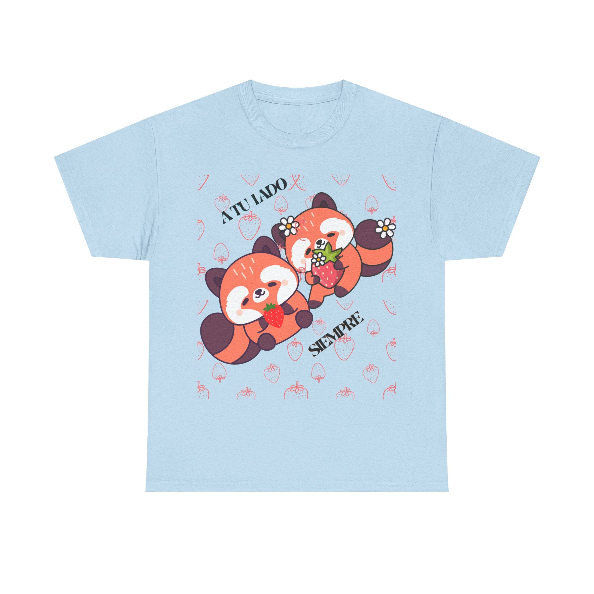 Red Panda Snack Time T-Shirt – Cute Kawaii Animal Tee with "A Little So Sweet" Design