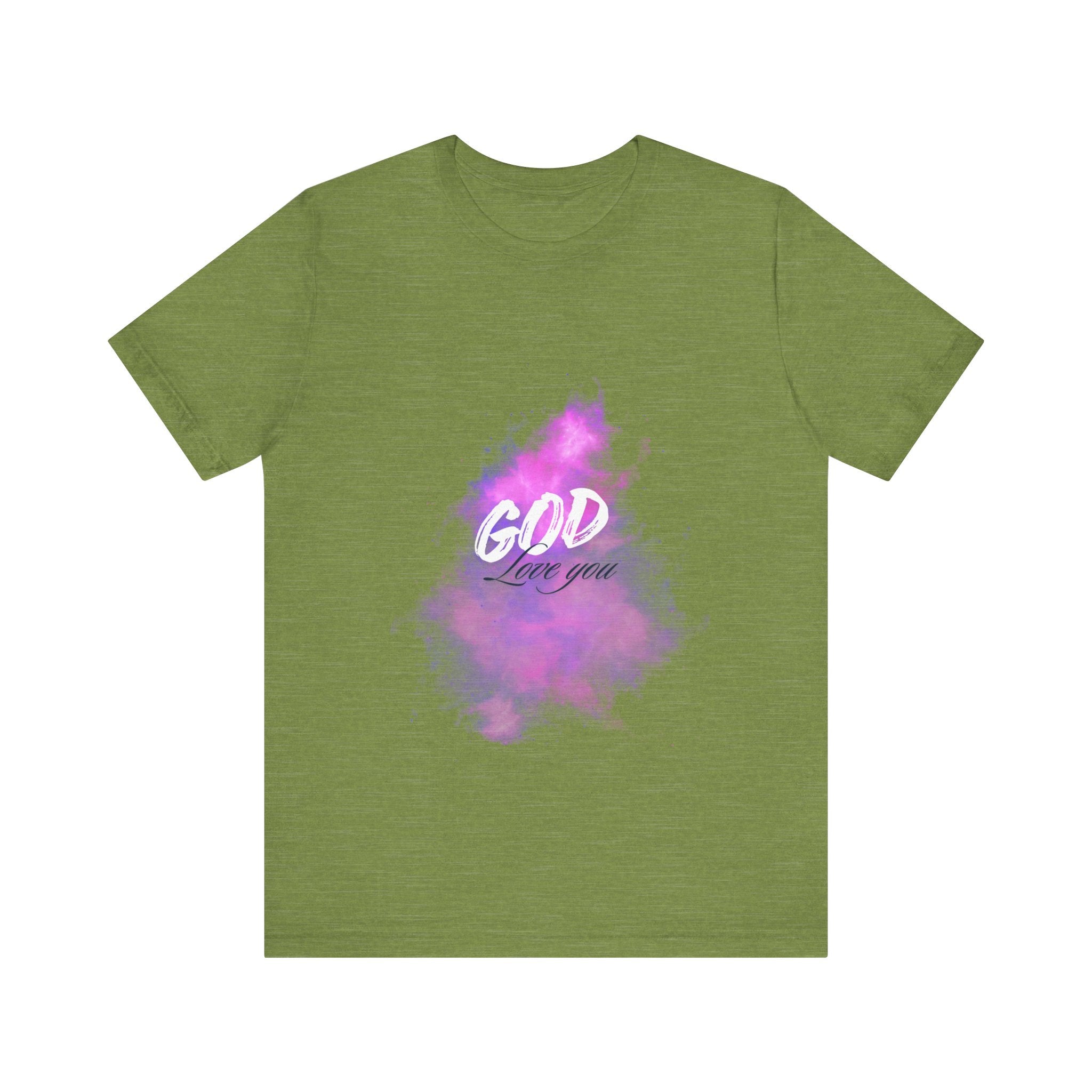 God Love You Tee - Inspirational Short Sleeve Shirt, Faith-Based Gift, Christian Apparel, Motivational T-Shirt, Perfect for Worship