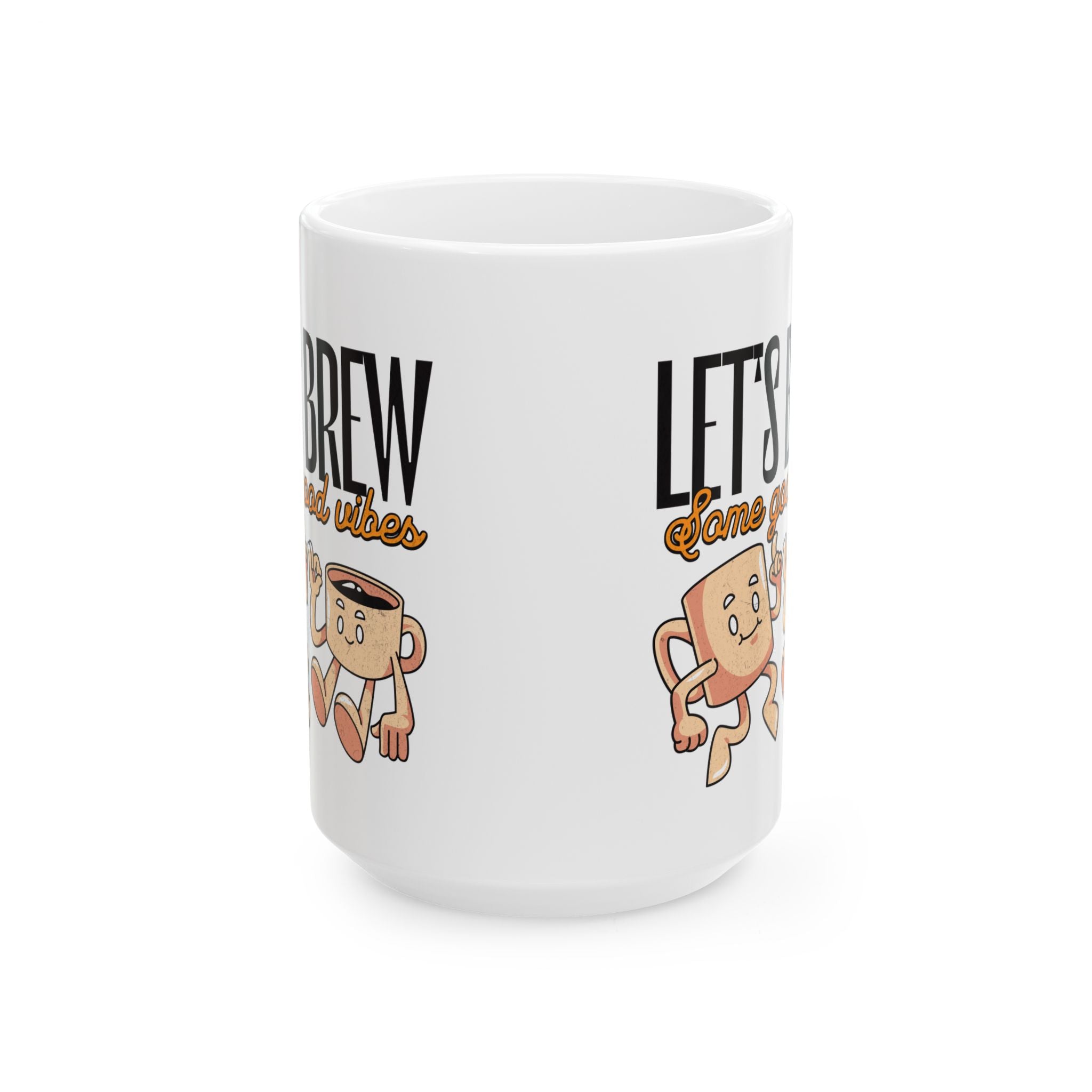 Playful Coffee Mug - "Let's Brew" Design