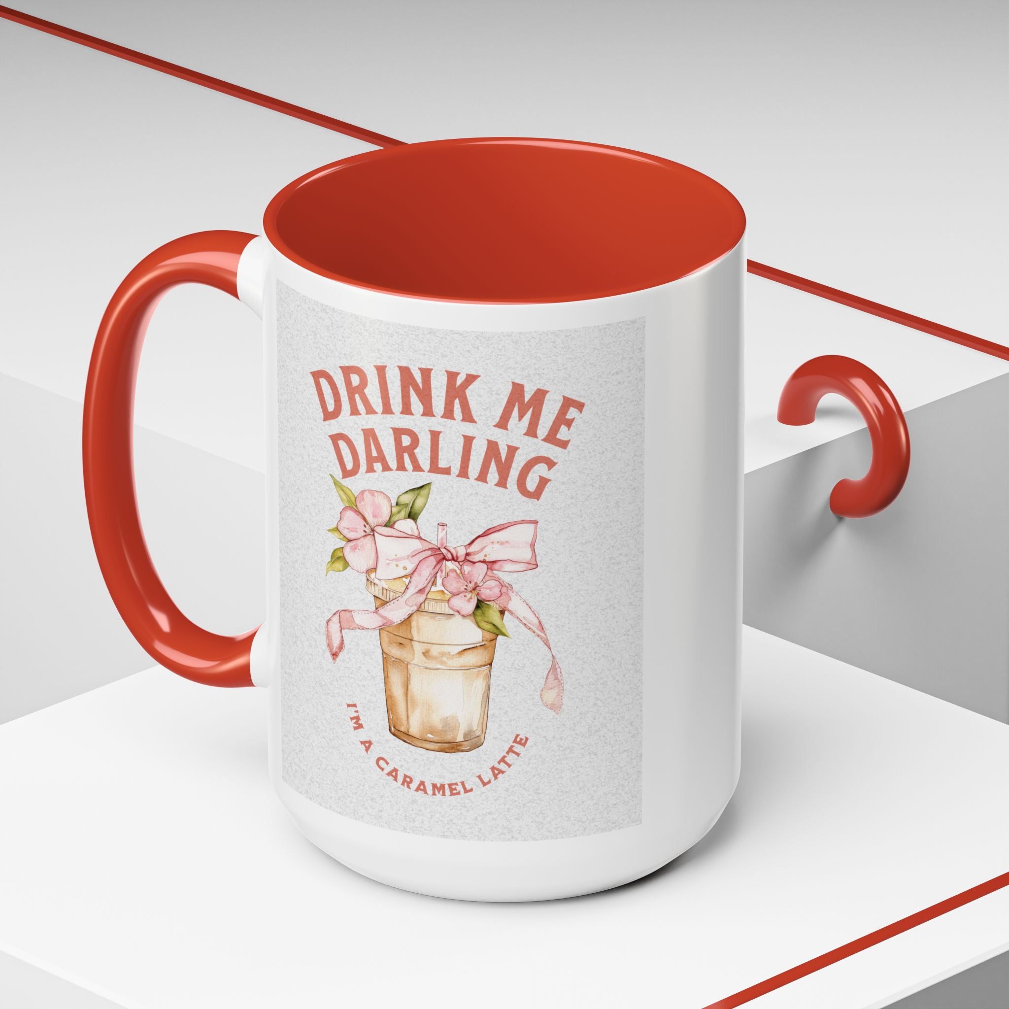 Darling Caramel Latte Coffee Mug - Fun Accent Design for Coffee Lovers