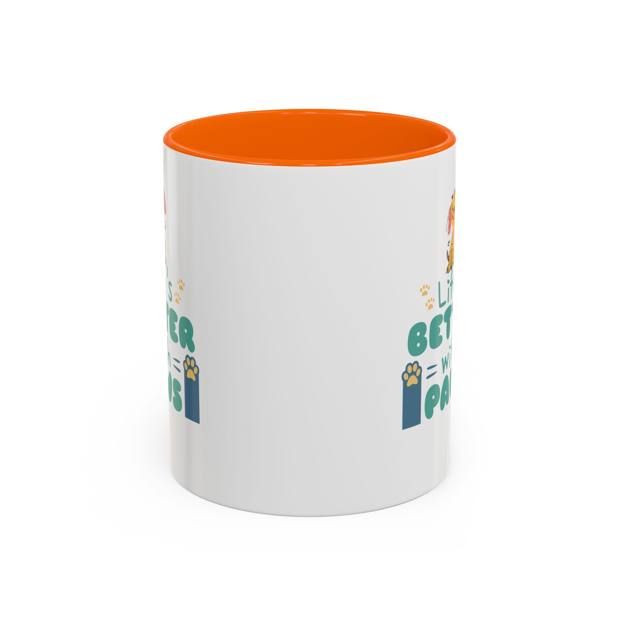 Life's Better with Paws Mug - Pet Lover's Coffee Cup, Dog Themed Gift, Animal Lover Present, Cute Ceramic Mug, Fun Pet Owner Gift