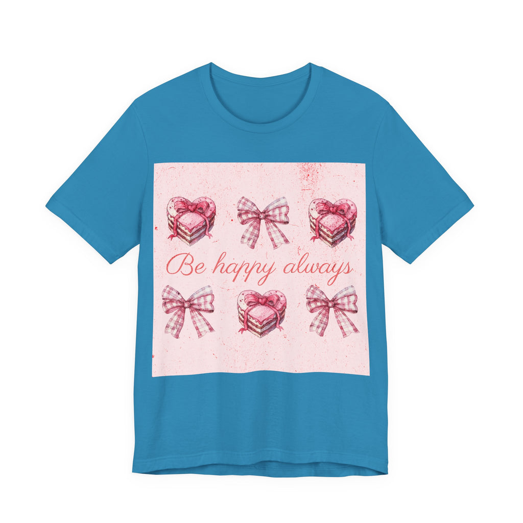 Happy Hearts Tee, Casual Gift T-Shirt, Positive Vibes Shirt, Birthday Outfit, Everyday Wear, Cheerful Top