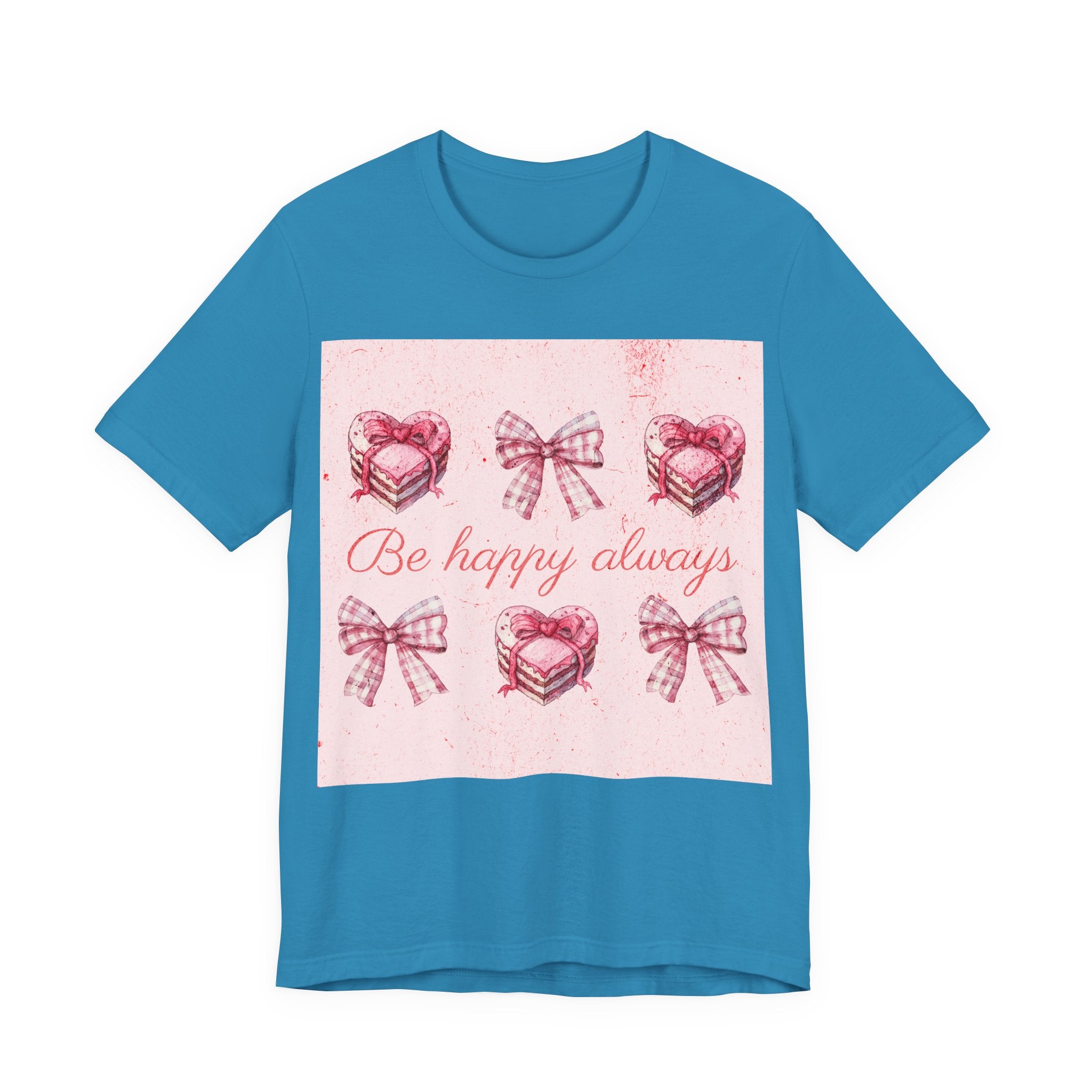 Happy Hearts Tee, Casual Gift T-Shirt, Positive Vibes Shirt, Birthday Outfit, Everyday Wear, Cheerful Top